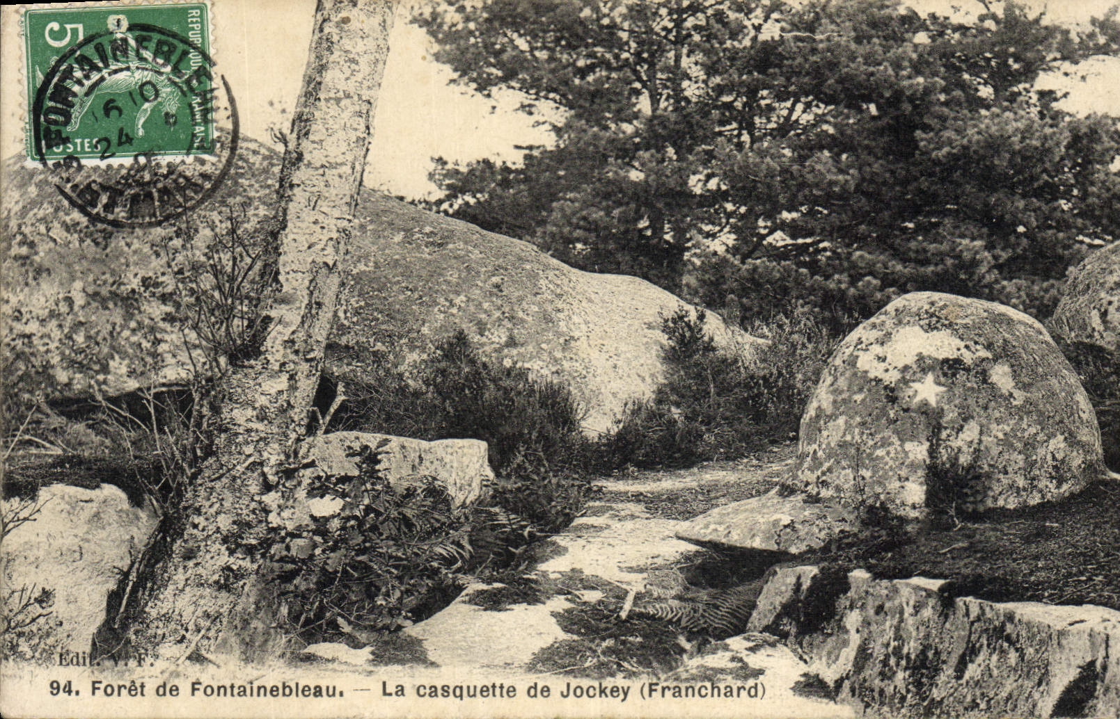 VINTAGE POSTCARD Drill of Fontainebleau the Cap of Franchard Jockey