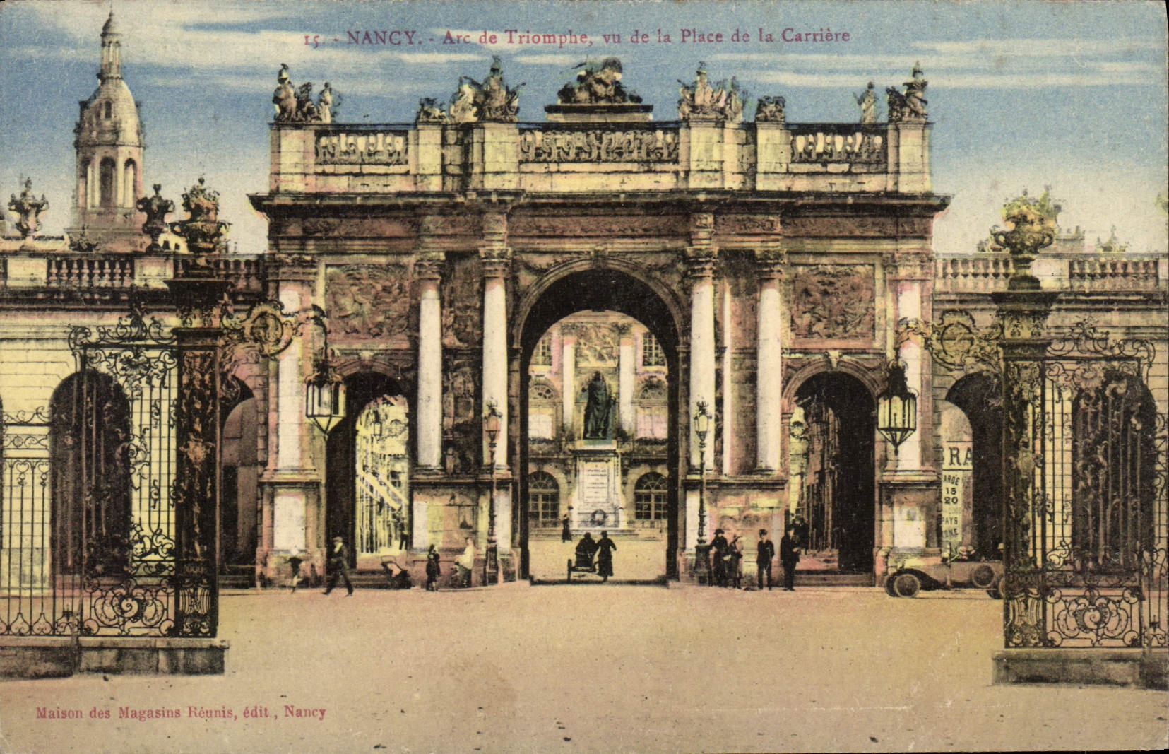 CPA Nancy Arc de Triomphe vu de la place de la Carriere