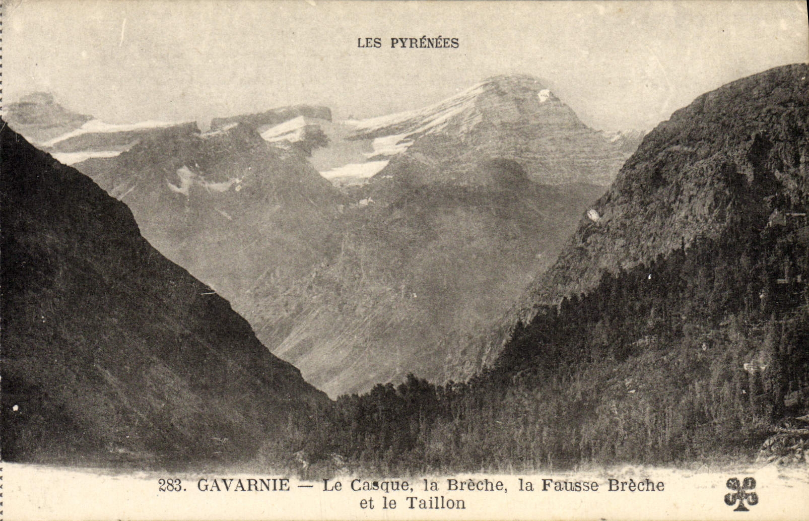 VINTAGE POSTCARD Gavarnie the Helmet the Helmet the Breach and Taillon