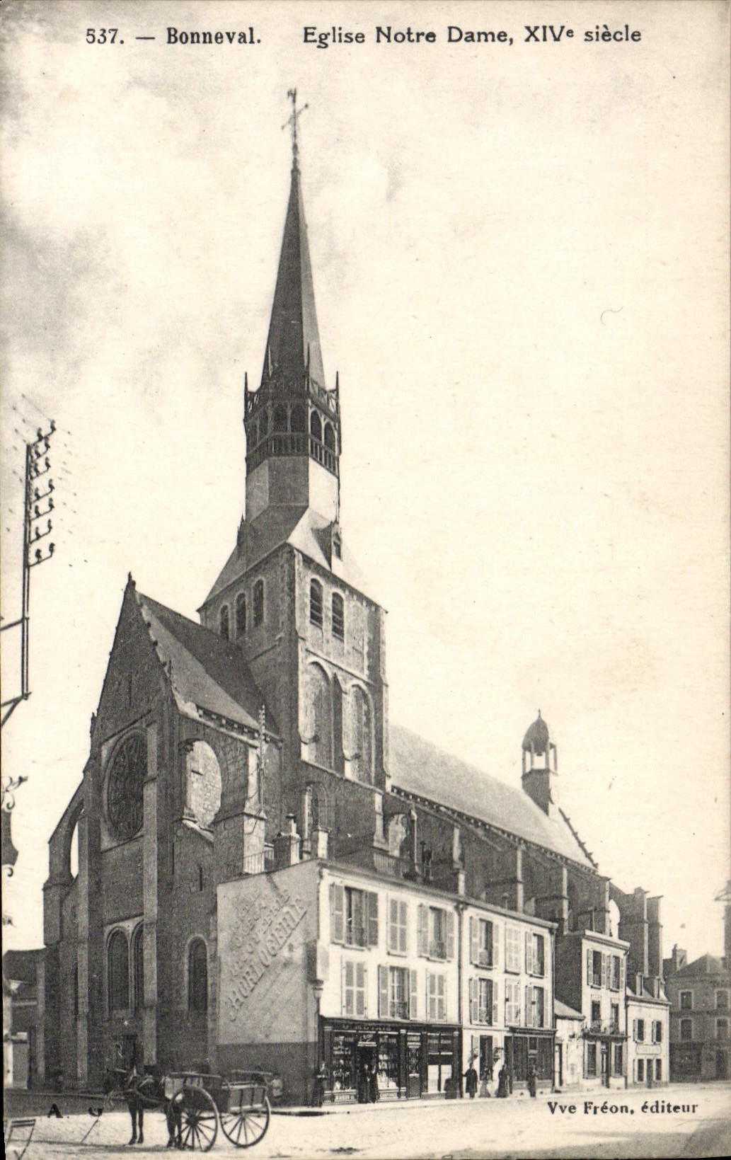 VINTAGE POSTCARD Bonneval Notre Dame Church