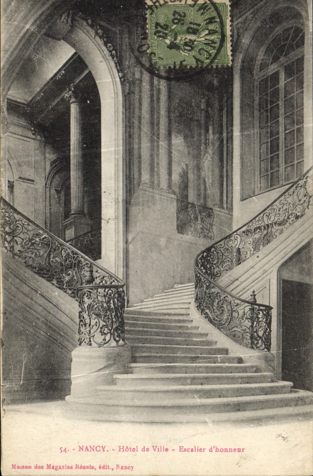 CPA Nancy Hotel De Ville Escalier d'honneur