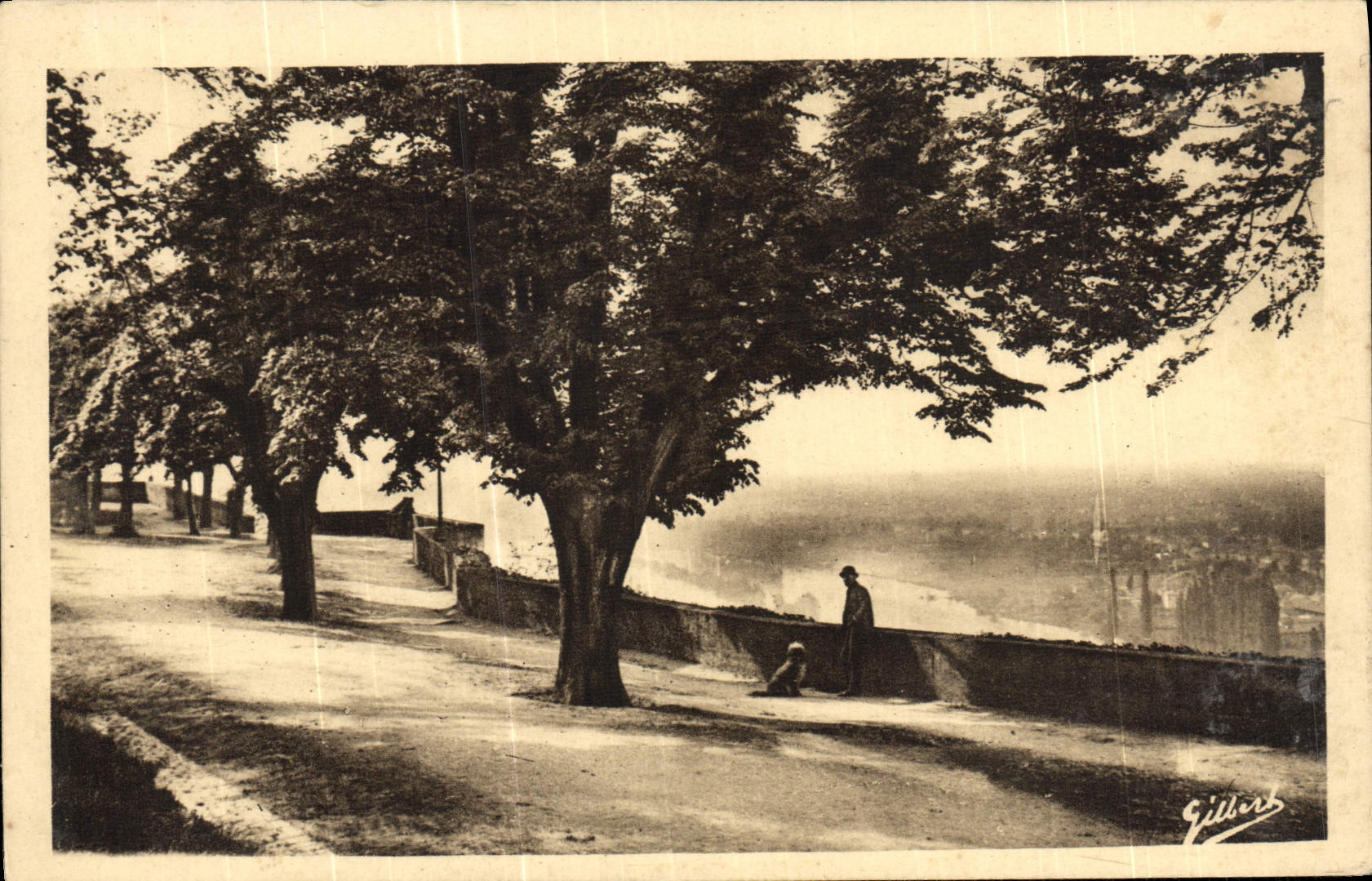 VINTAGE POSTCARD Angouleme Valley Of Charente seen of the Beaulieu rampart