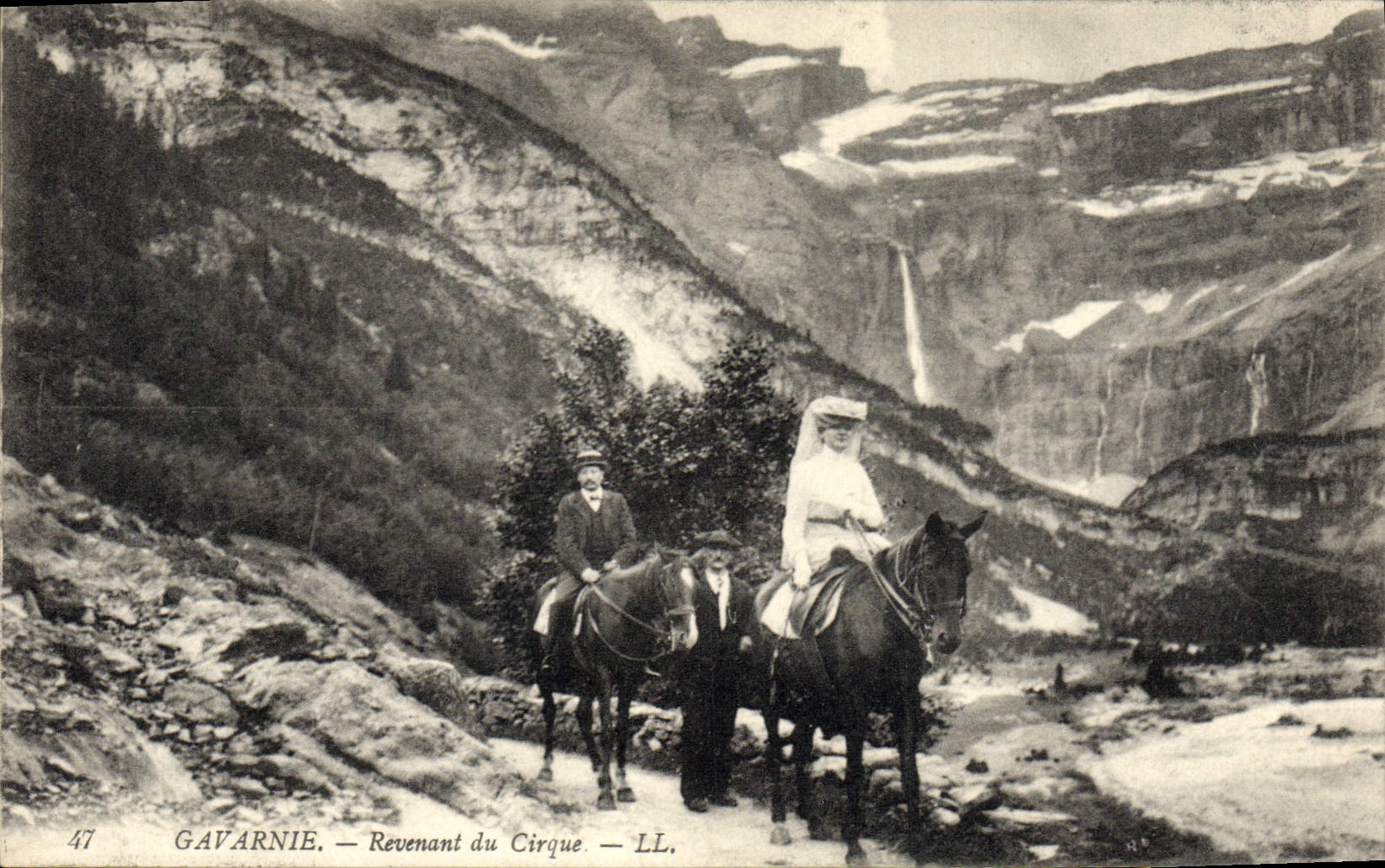 CPA Gavarnie Revenant Du Cirque Cheval
