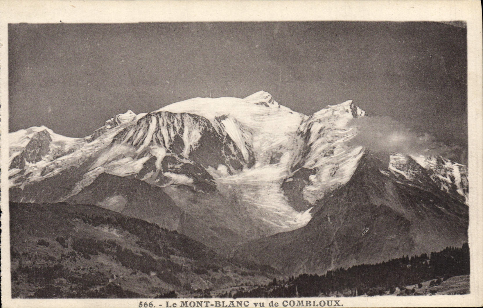 VINTAGE POSTCARD Mont Blanc Seen De Combloux