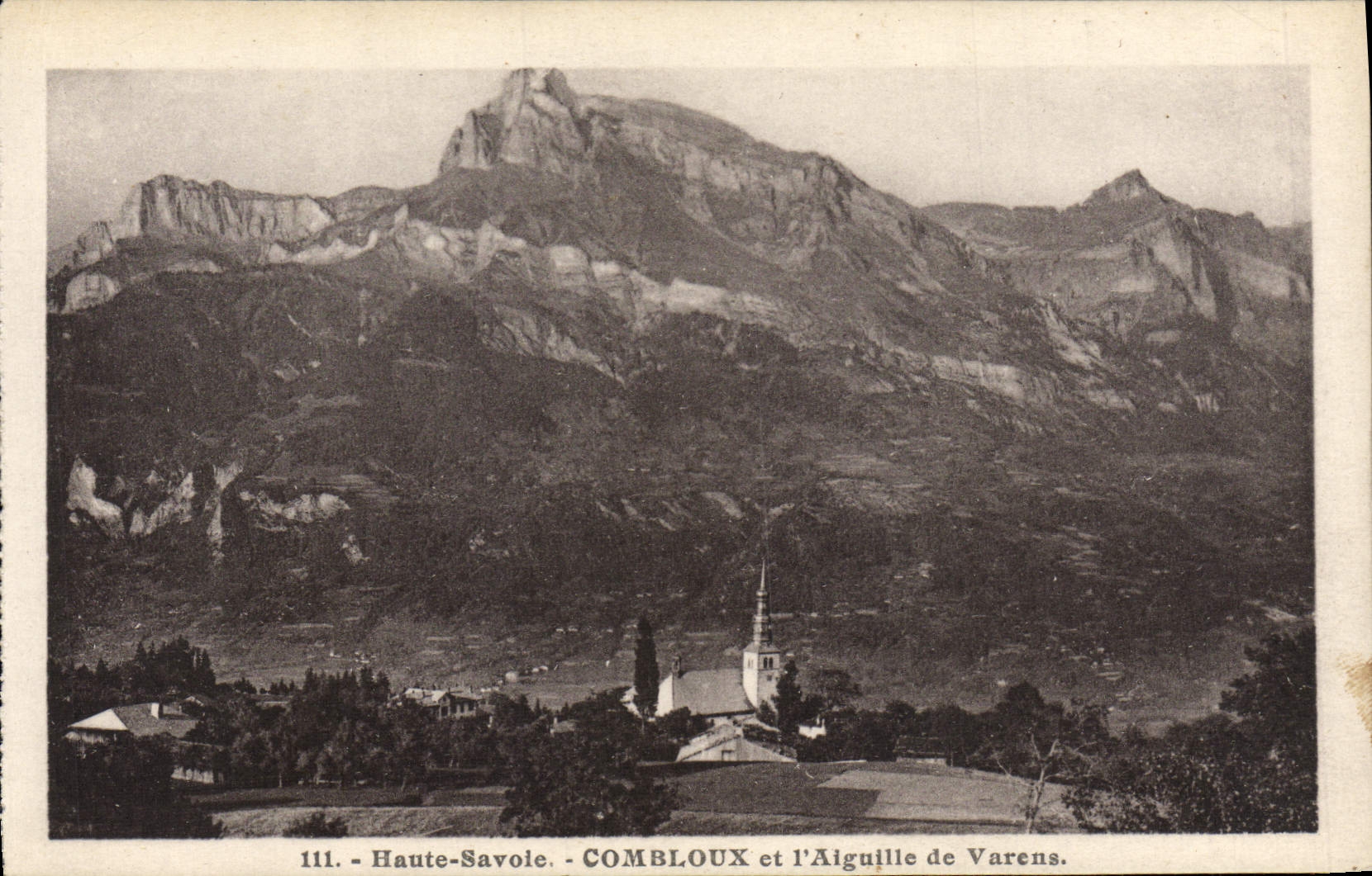 VINTAGE POSTCARD High Savoy Combloux And I' Aiguille De Varens