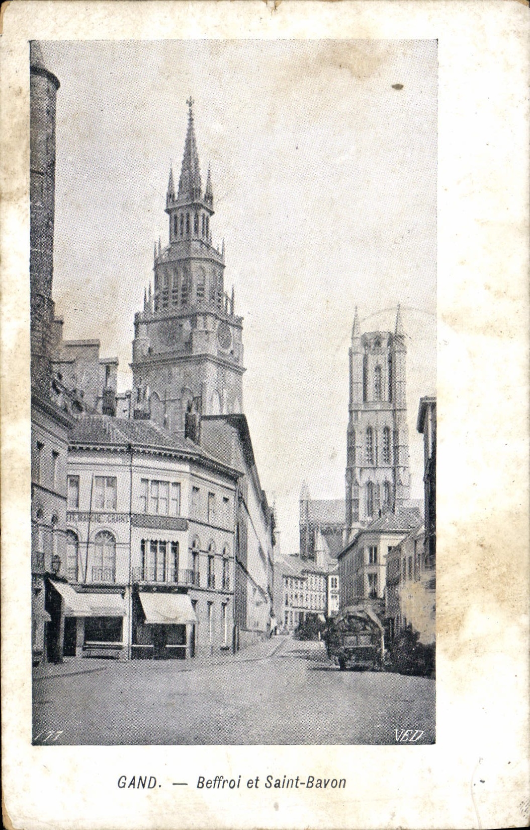 CPA Gand Beffroi Et Saint Bavon