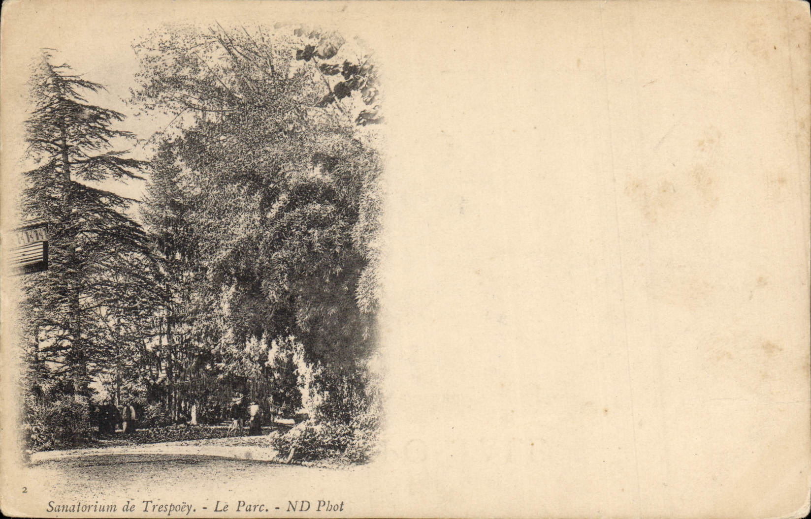 VINTAGE POSTCARD the Park Sanatorium of Trespoey