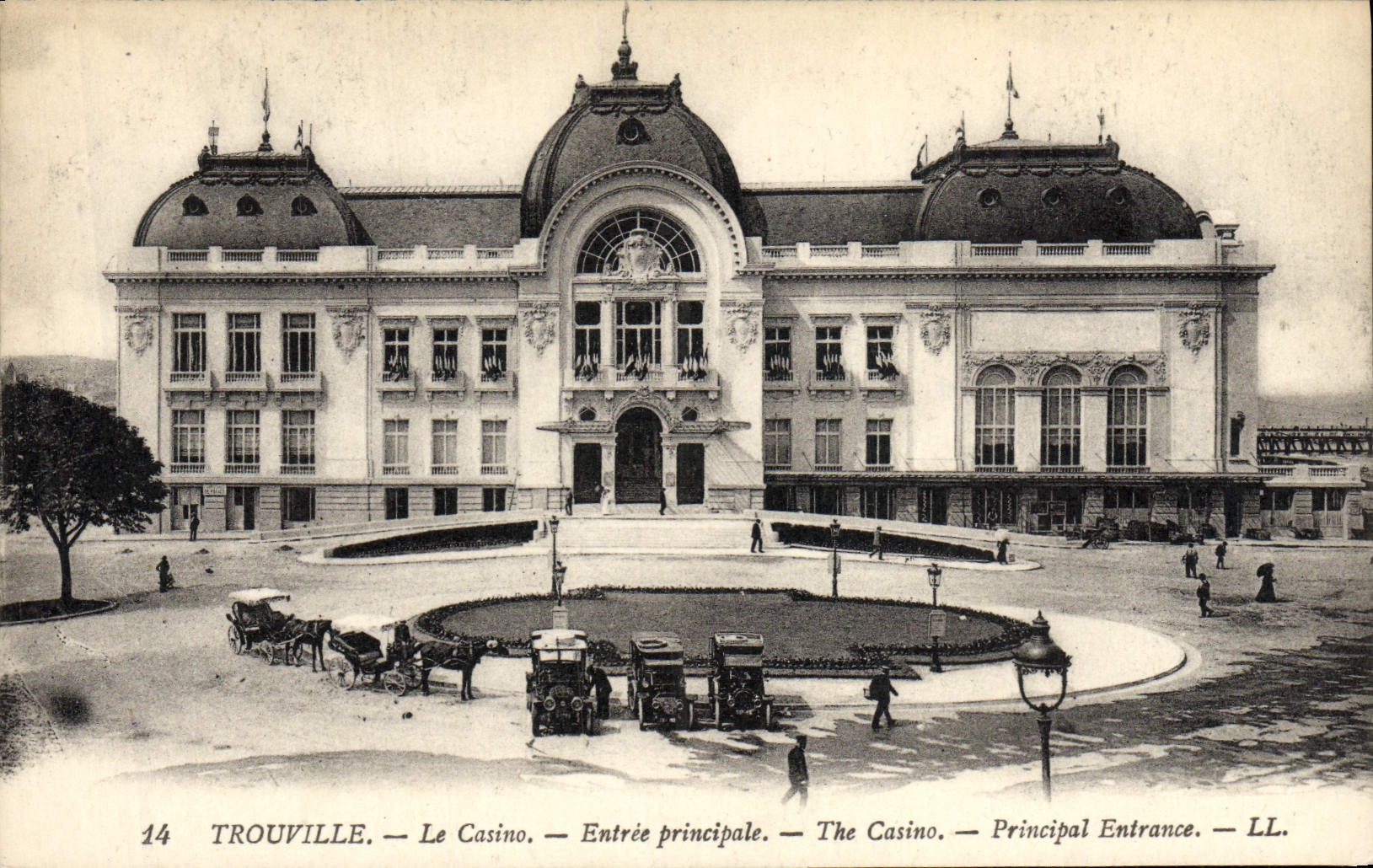 CPA Trouville Le Casino Entree Principale