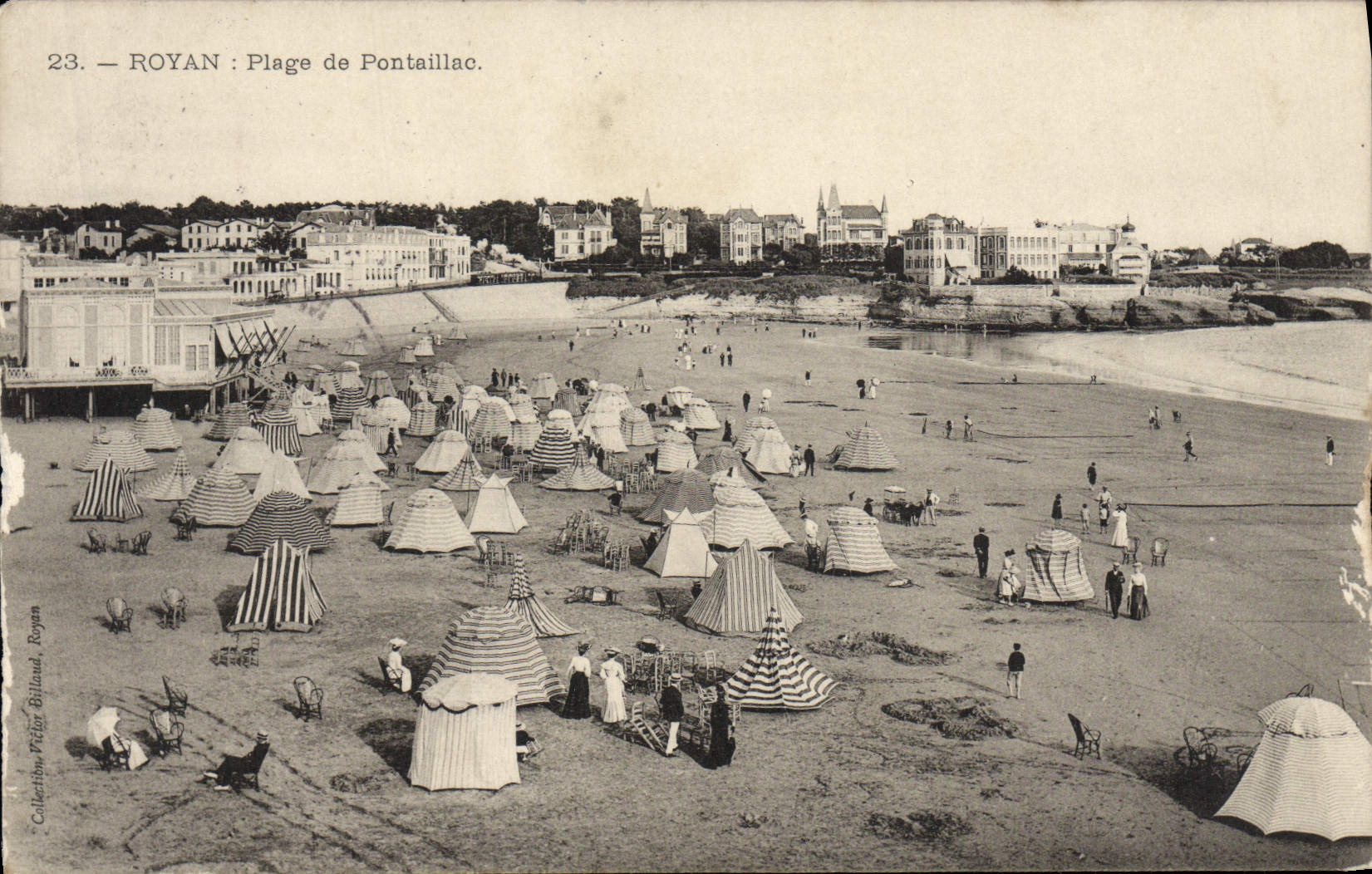 VINTAGE POSTCARD Royan Beach De Pontaillac