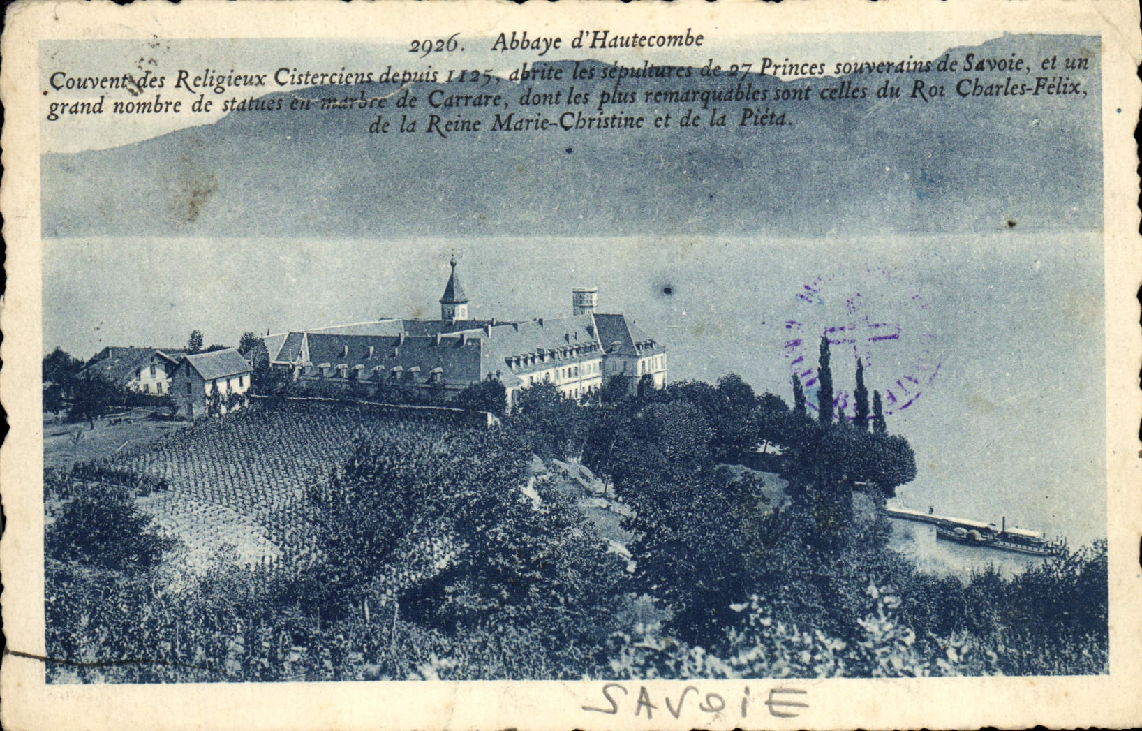 VINTAGE POSTCARD Abbaye D' Hautecombe Brood Of the Cisterciens Monks