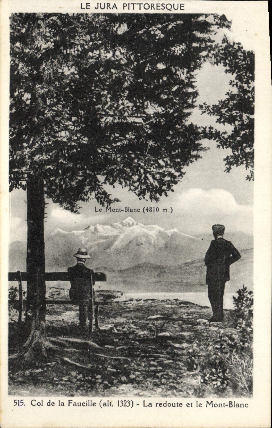 VINTAGE POSTCARD the Jura Pittoresque Collar of the Sickle fears It and Mont Blanc