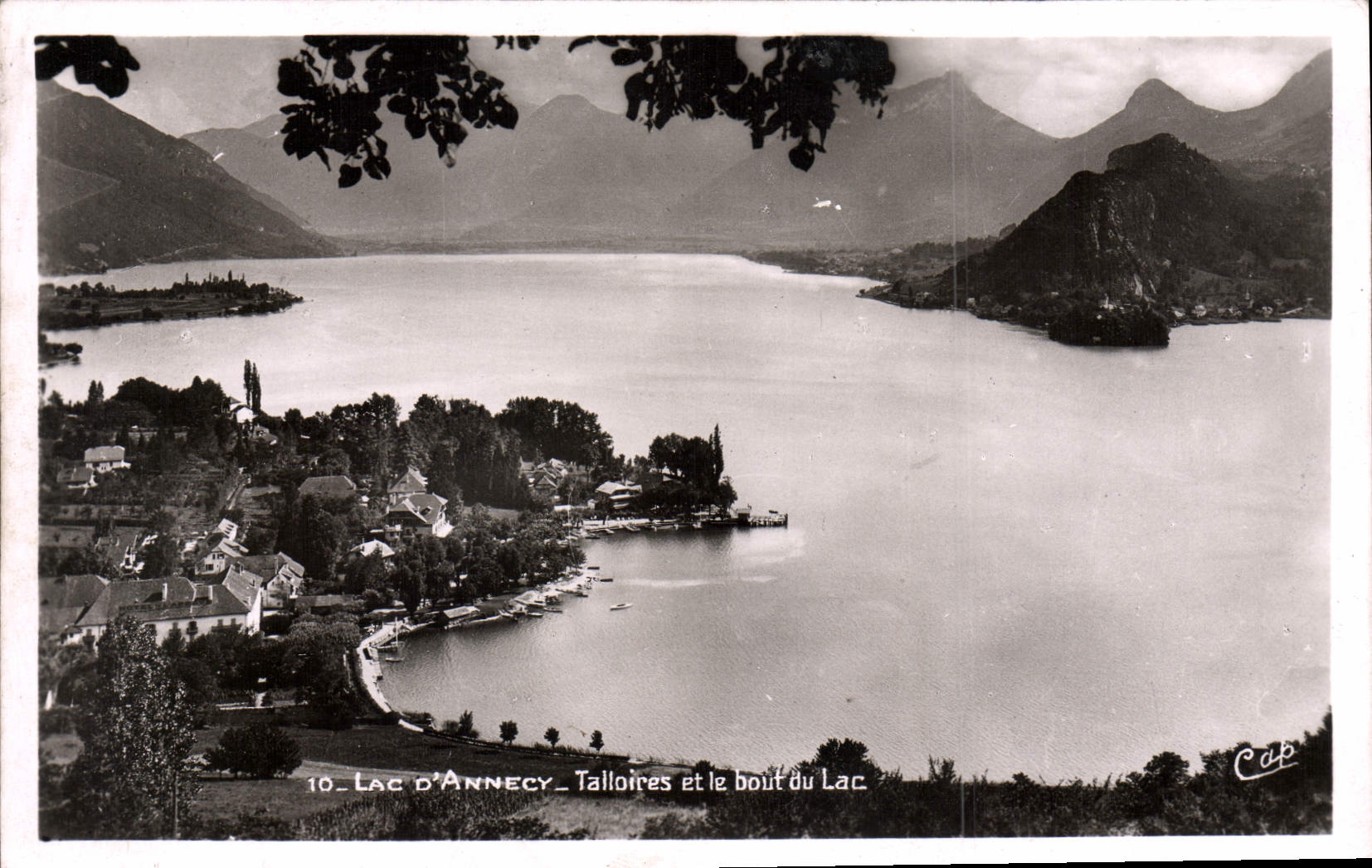 POSTAL MODERNA lago annecy Talloires y el extremo del lago