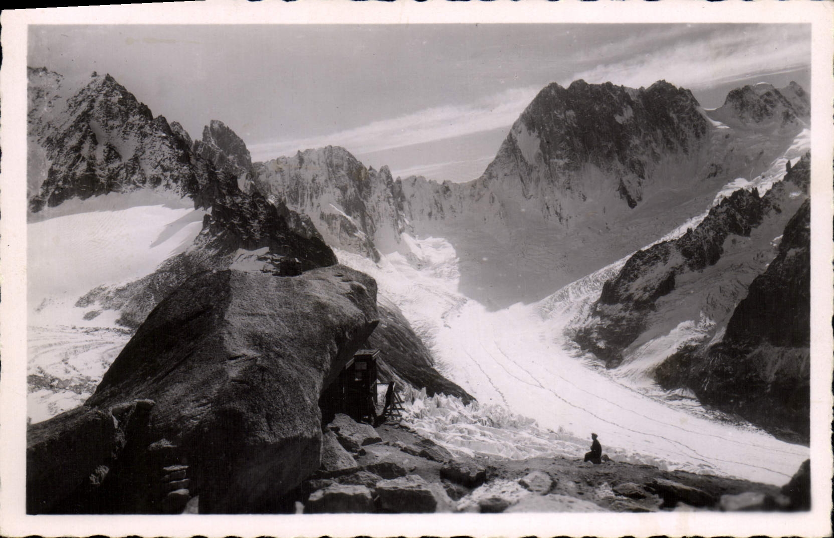 CPM Chamonix Massif Des Grandes Jorasses vu de la cabane du Couvercle 
