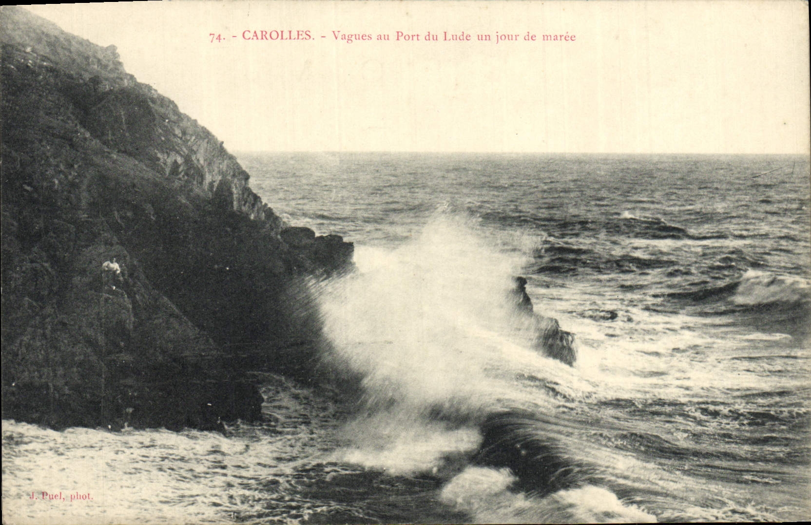 CPA Carolles Vagues au Port du Lude un jour de maree 