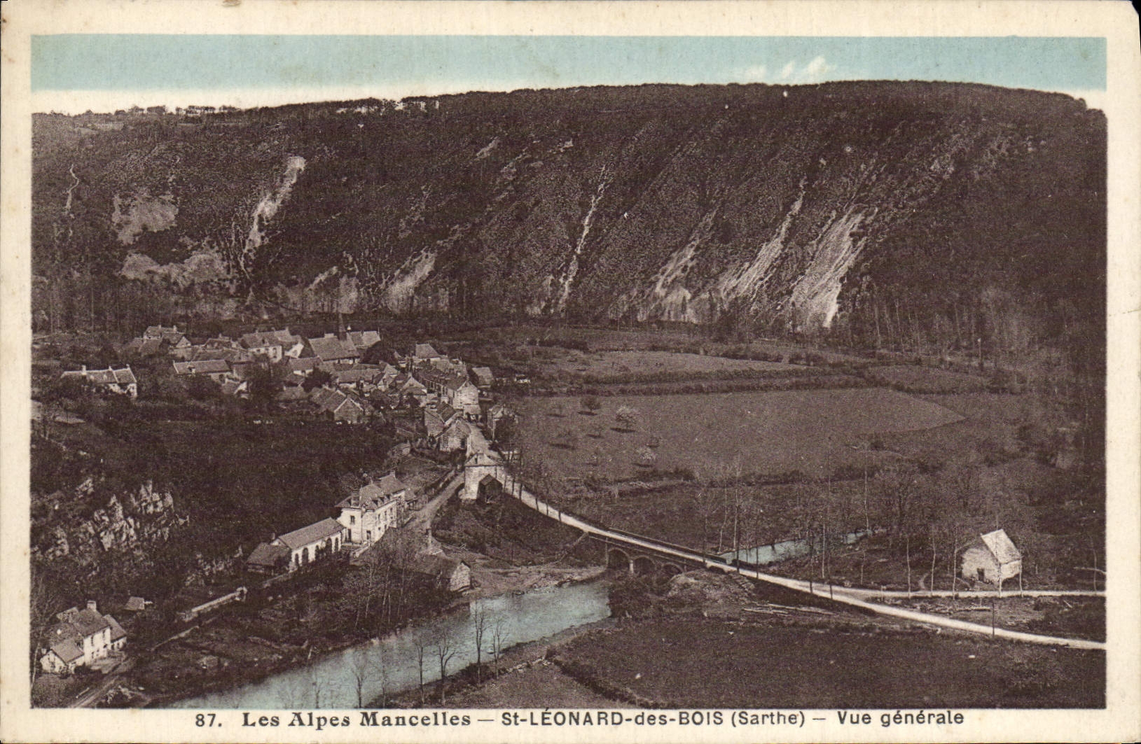 VINTAGE POSTCARD the Alps Mancelles St Leonard of Wood View