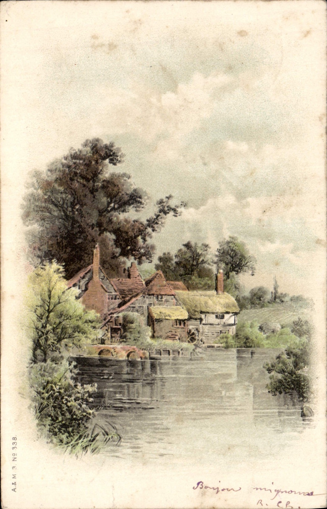 VINTAGE POSTCARD Fantasy Mill