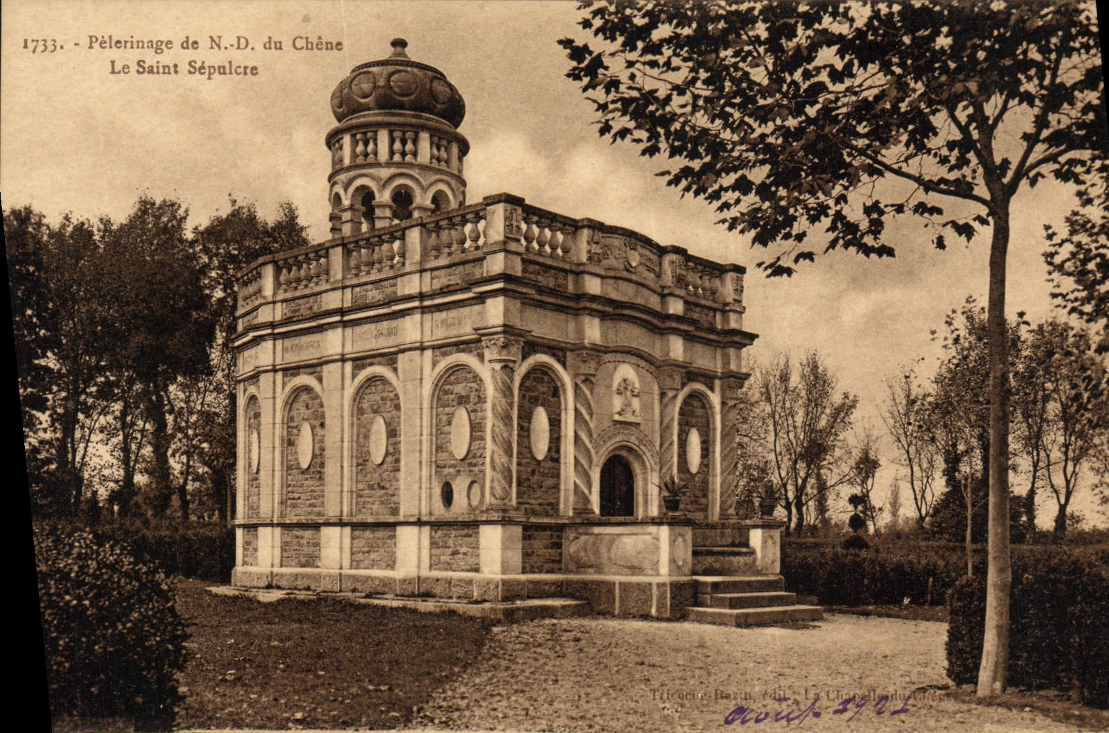 VINTAGE POSTCARD Pilgrimage of Notre Dame of the Oak Holy Sepulchre