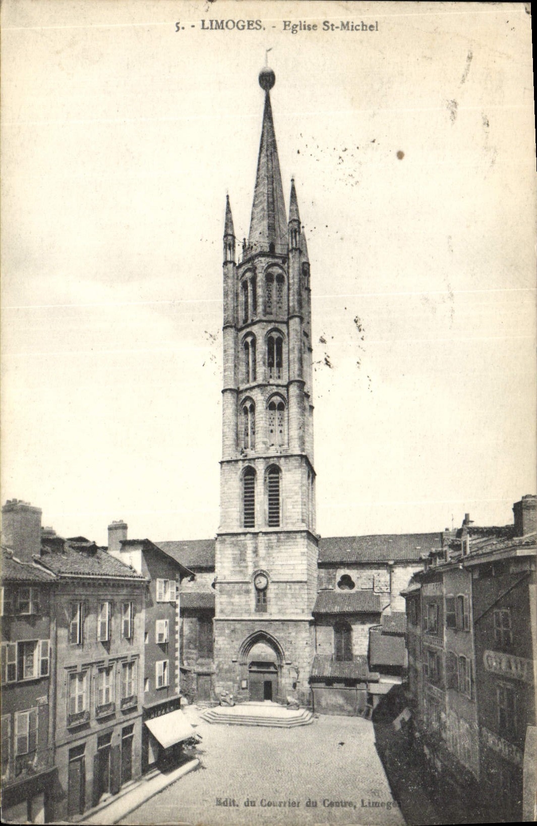 VINTAGE POSTCARD Limoges Church St Michel