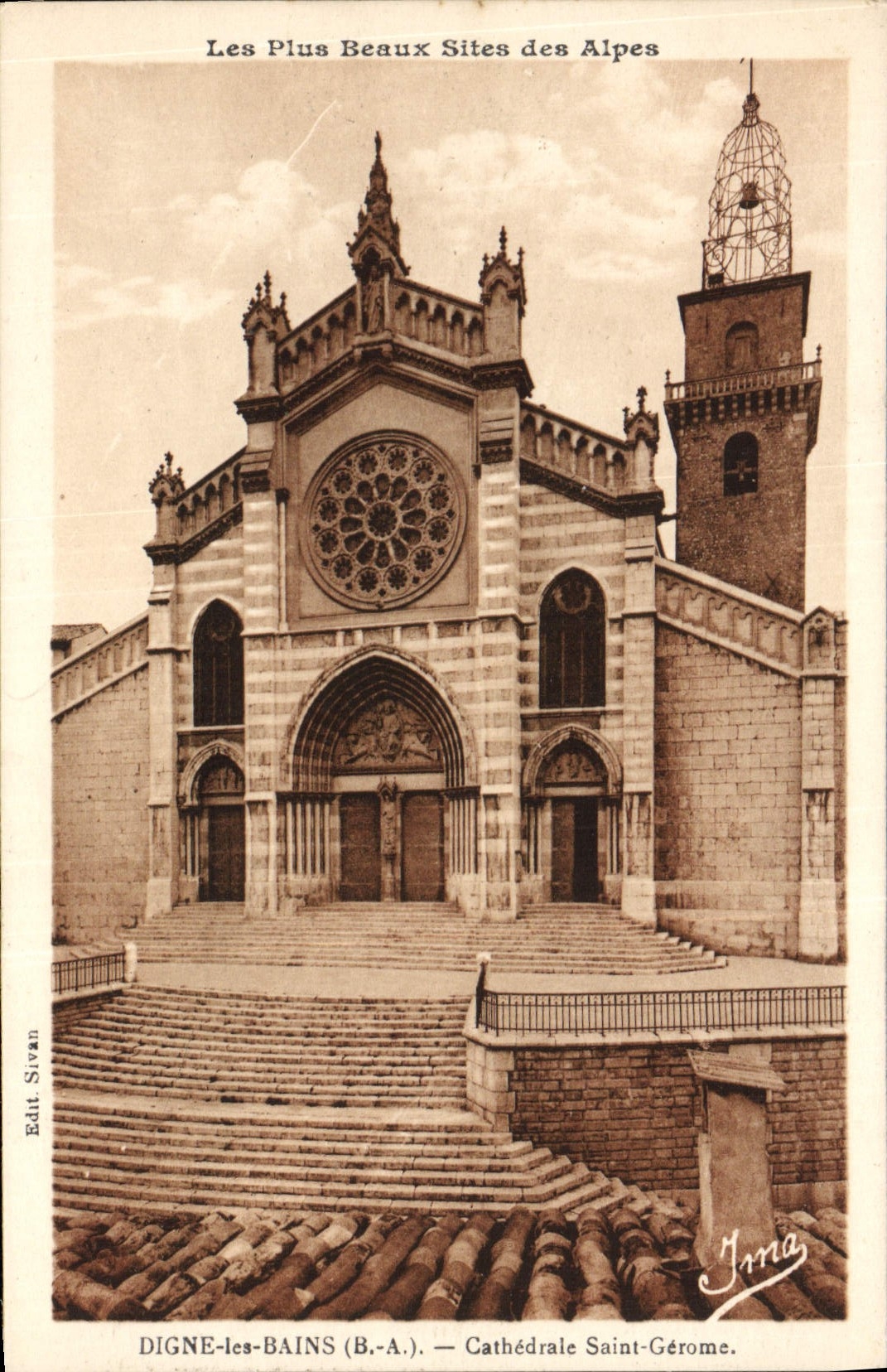 CPA Digne les Bains Cathedrale Saint Gerome