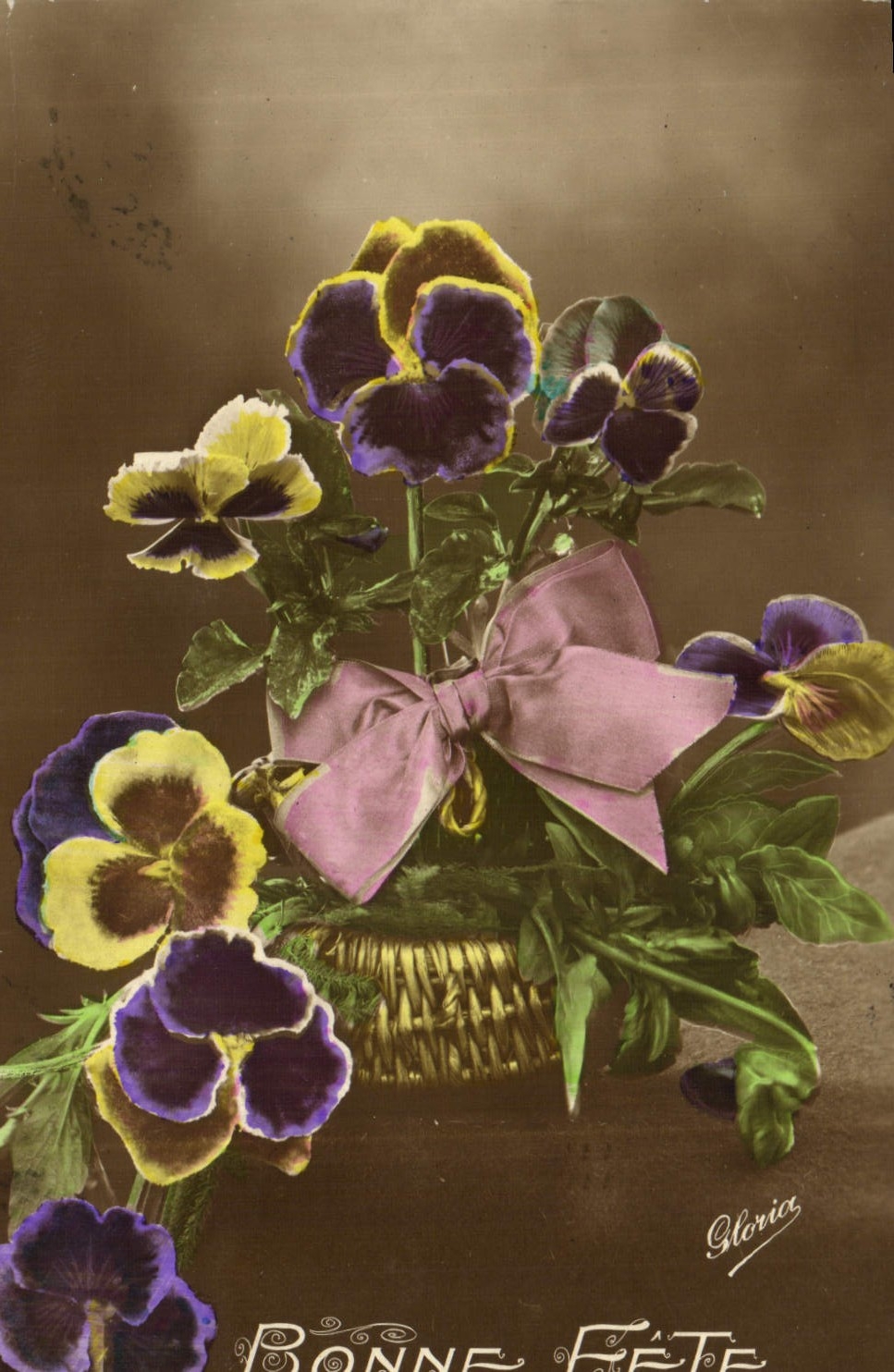 VINTAGE POSTCARD Flowers Good Festival