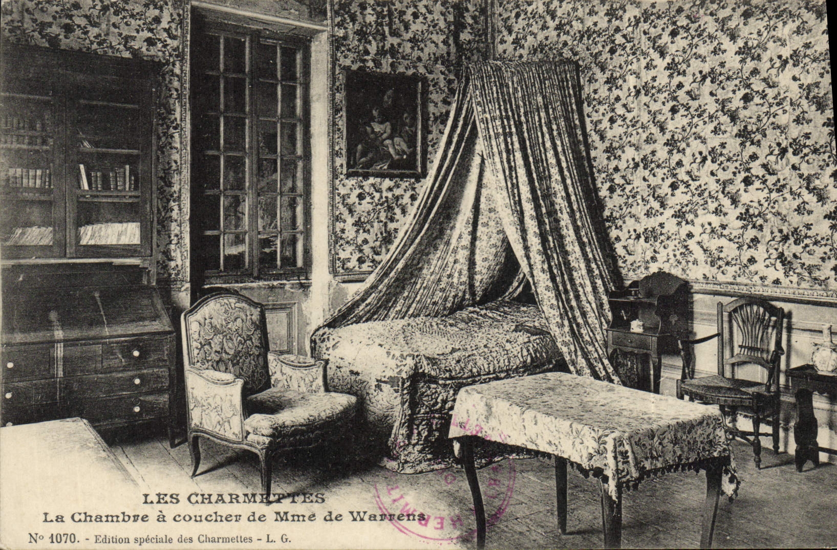 CPA Les Charmettes La Chambre a Coucher de Mme de Warrens