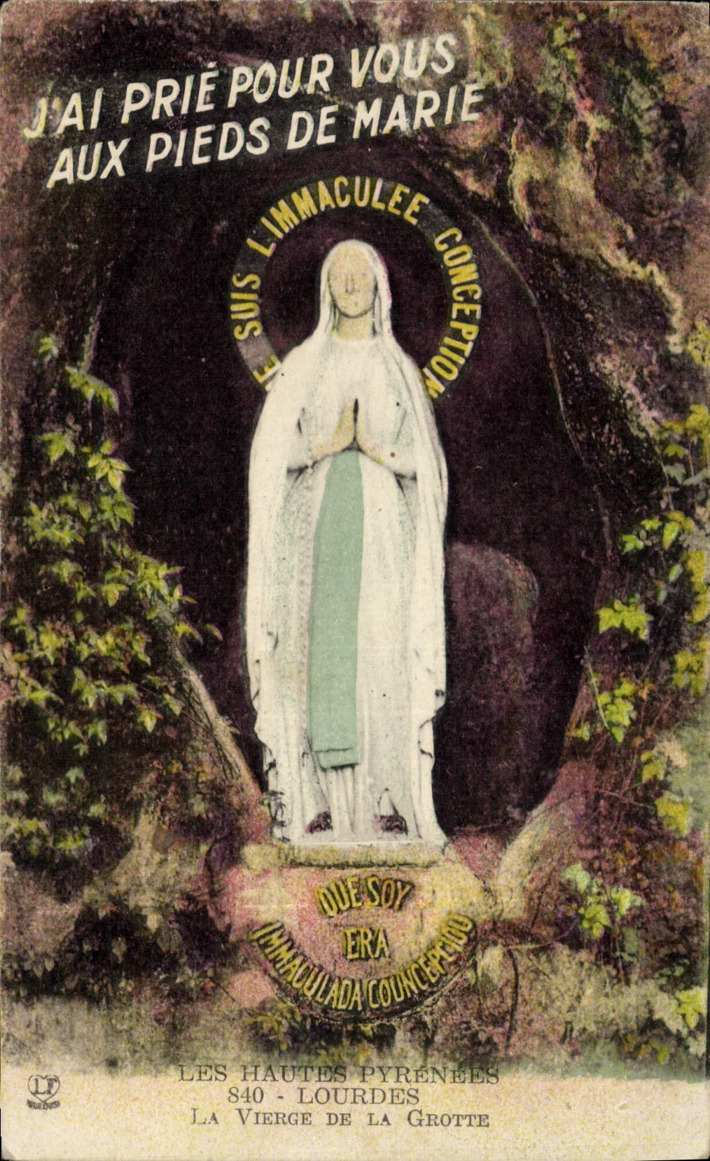 CPA Lourdes La vierge de la grotte