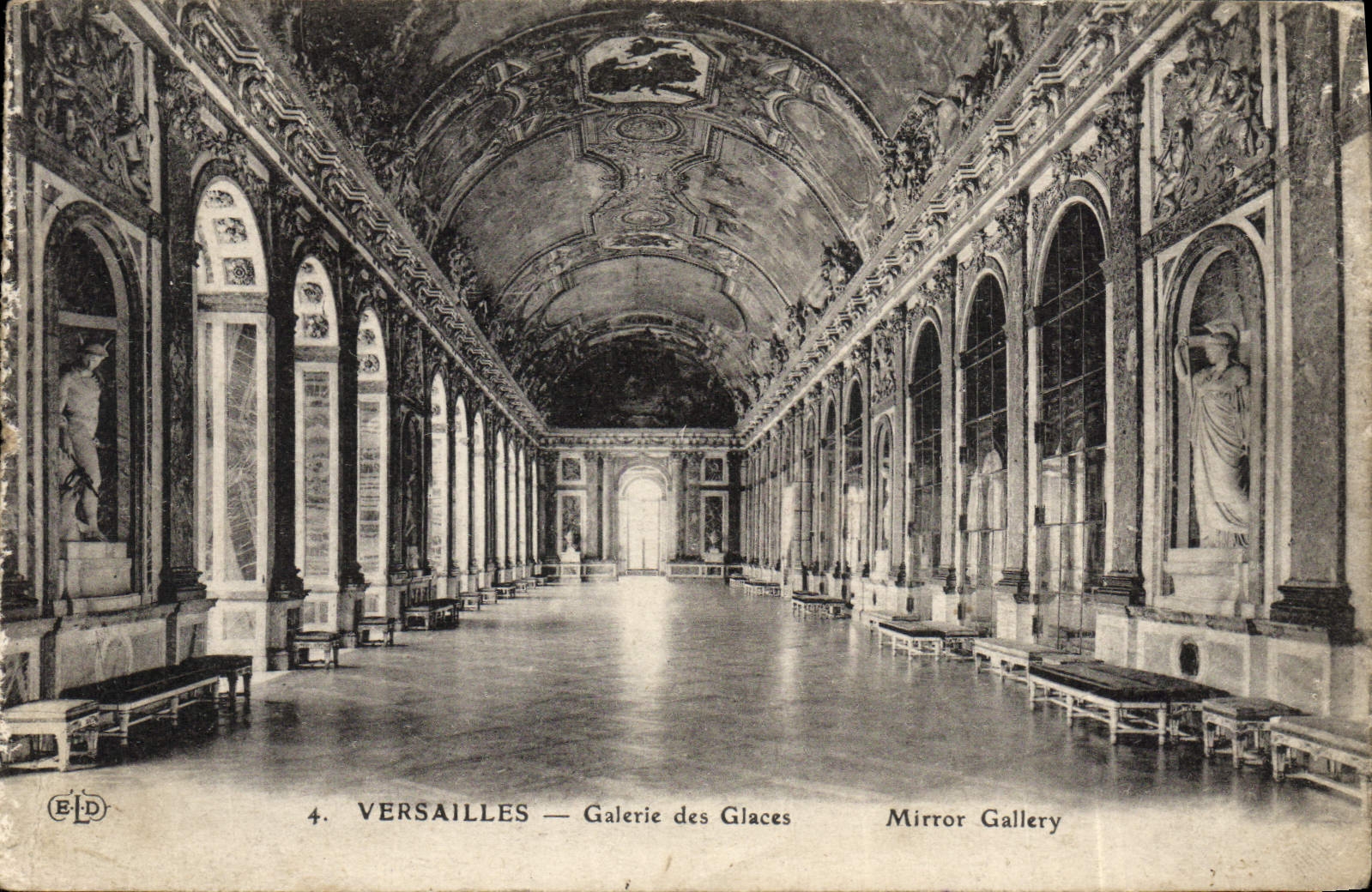CPA Versailles Galerie des Glaces 