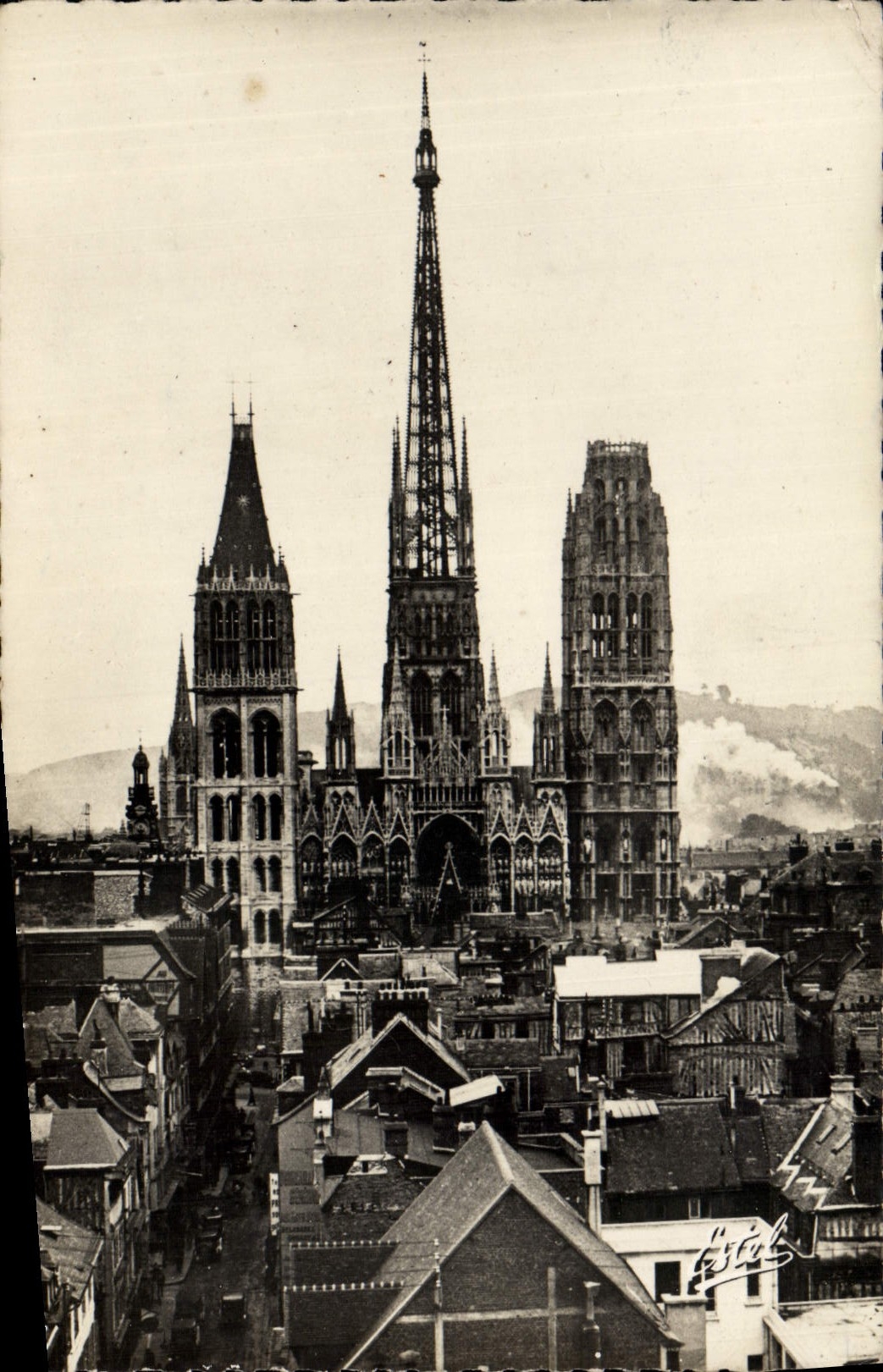 MODERN CARD Rouen the Cathedral Notre Dame Notre Dame