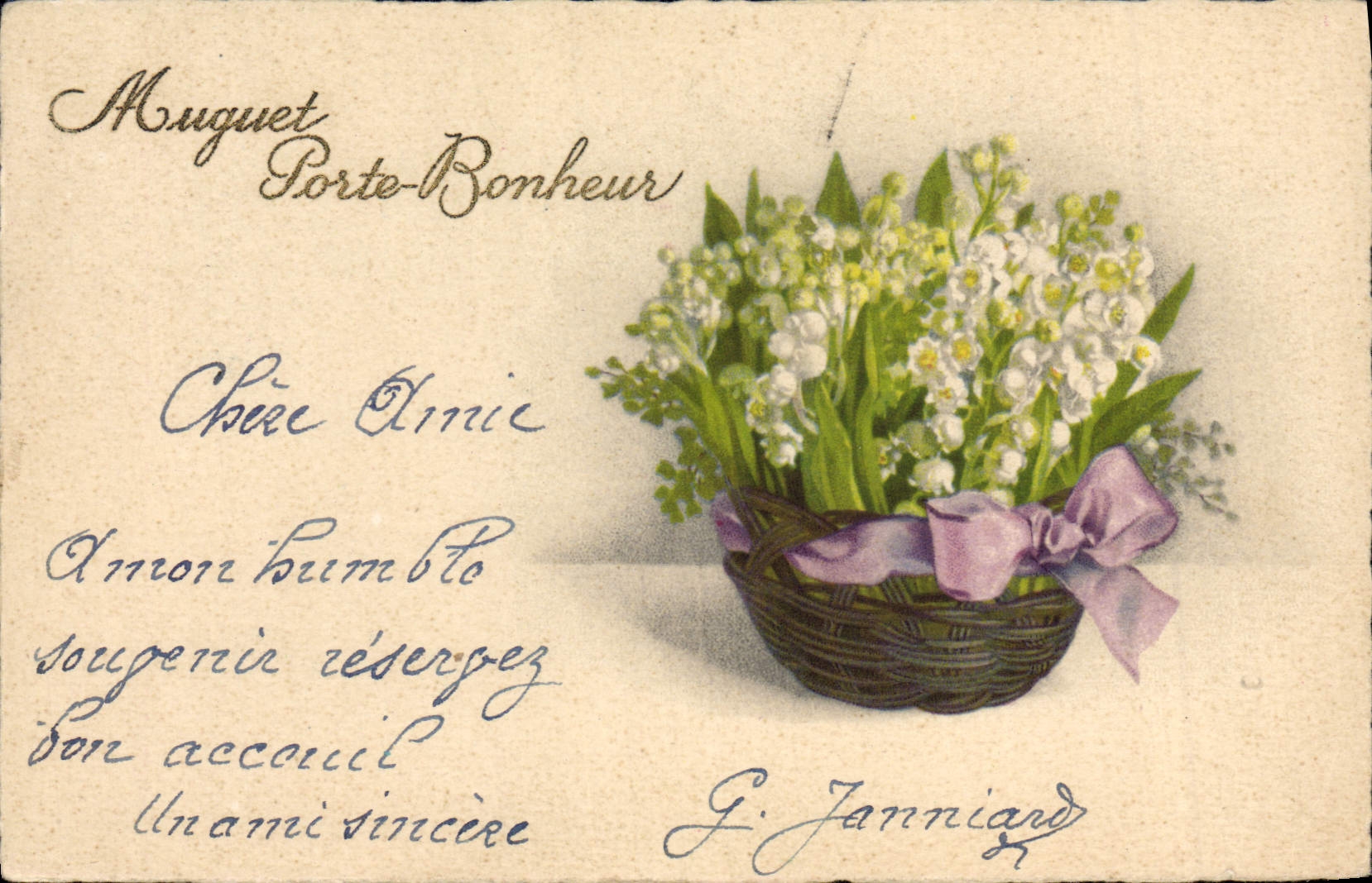 CPA Fantaisie Bonne Fete Fleurs Muguet