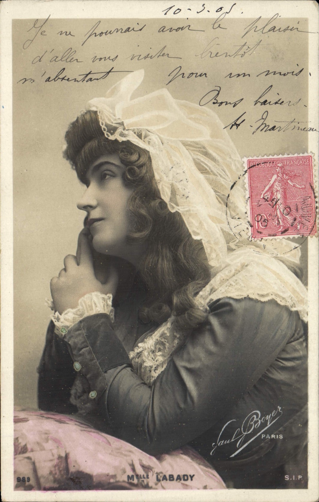 VINTAGE POSTCARD Fantasy Woman Miss Cabady