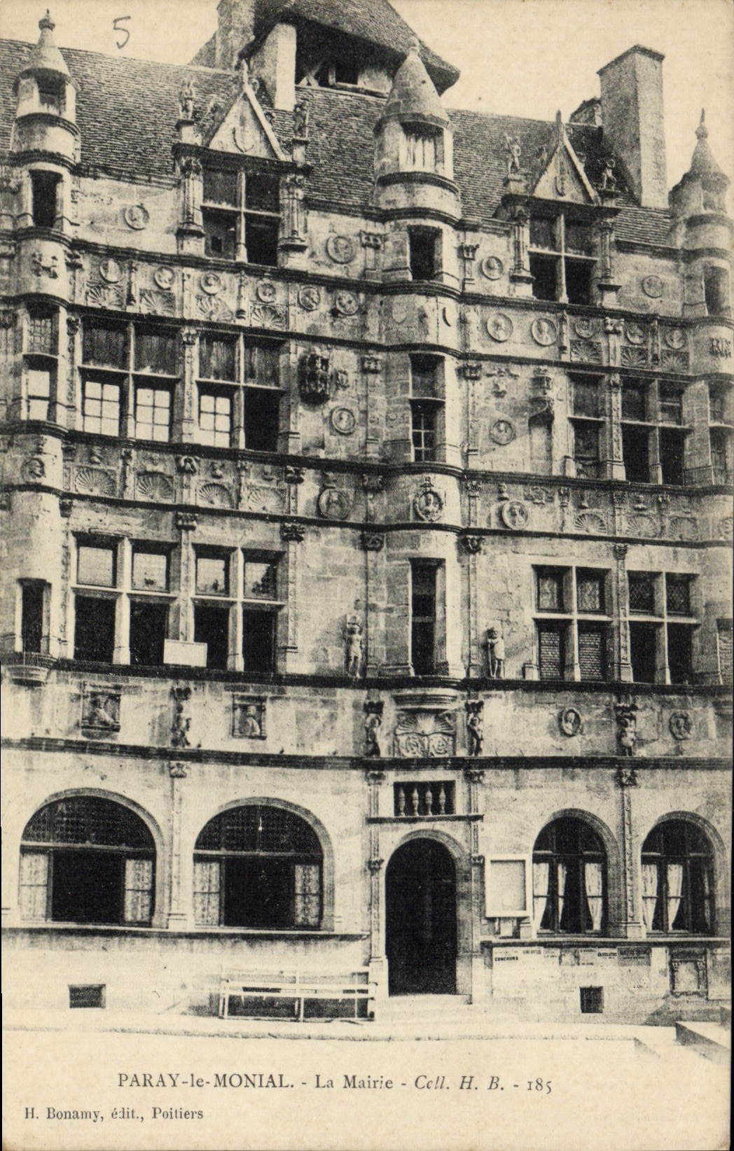 POSTAL Paray Montal de la VENDIMIA el ayuntamiento