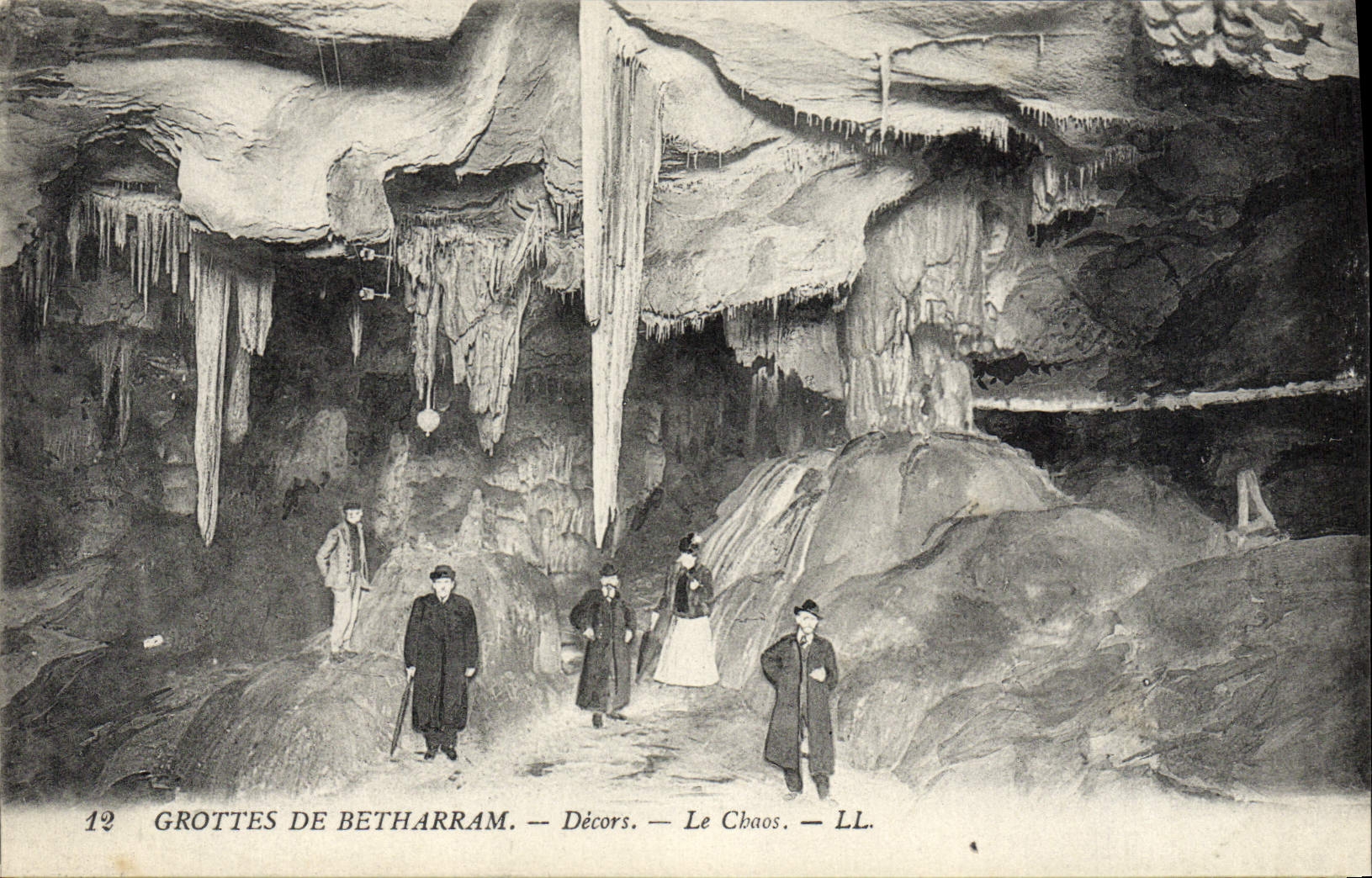 POSTAL de la VENDIMIA el caos de De Betharram Decorations de las cuevas