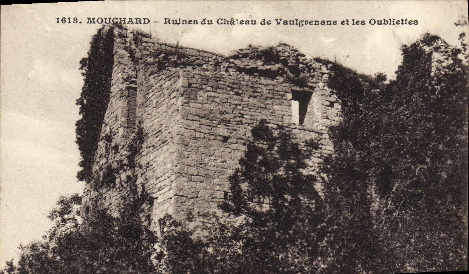VINTAGE POSTCARD Informer Ruins Of the Castle of Vaulgrenans and the Oubliettes