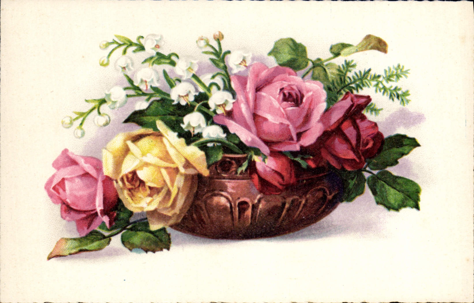 CPA Fantaisie Fleurs