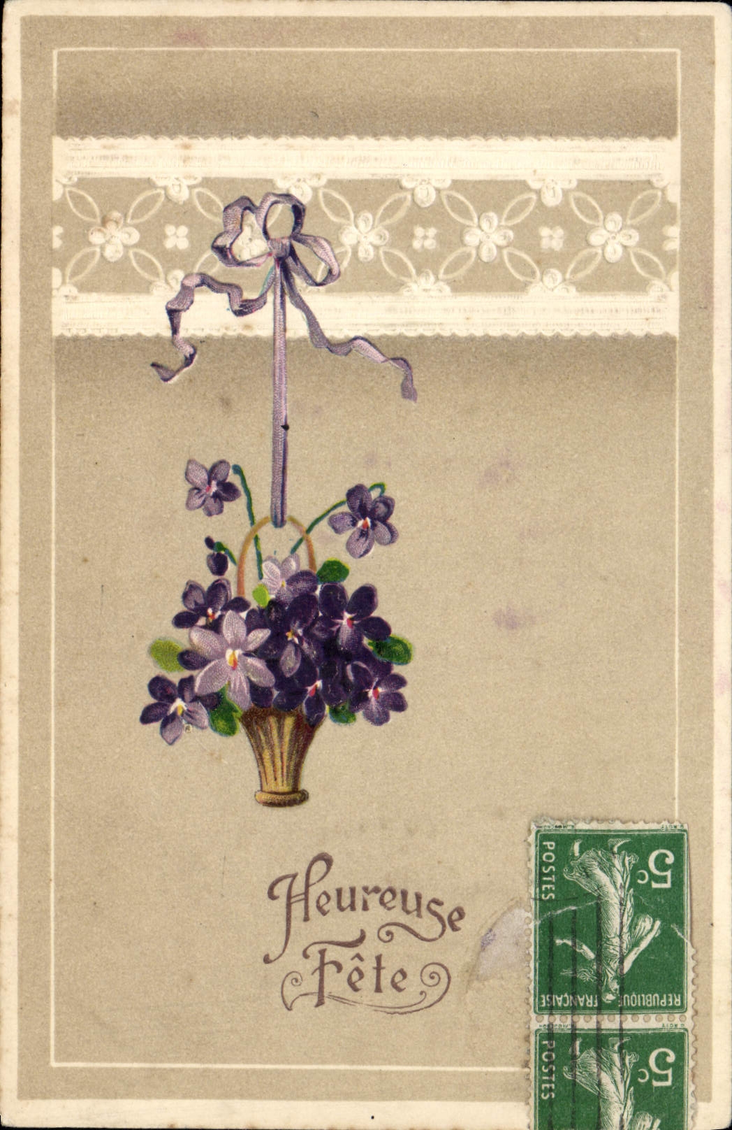 CPA Fantaisie Fleurs Vieux Sinceres