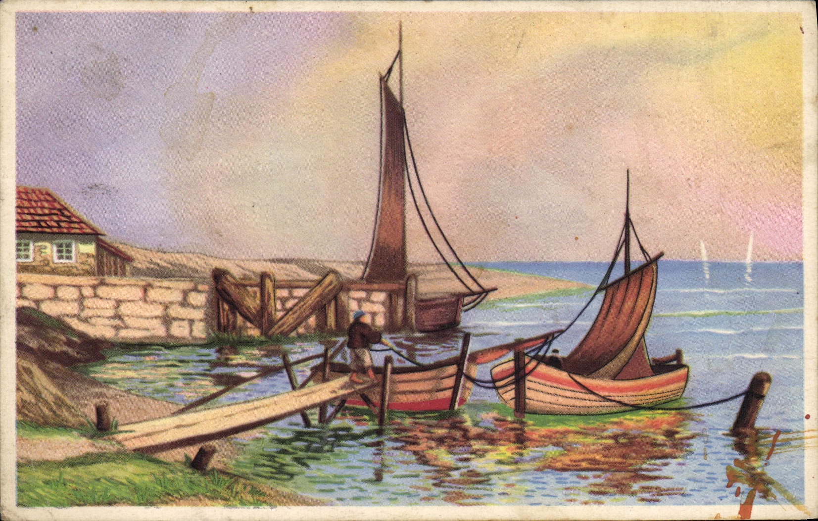 CPA Fantaisie Bateau 