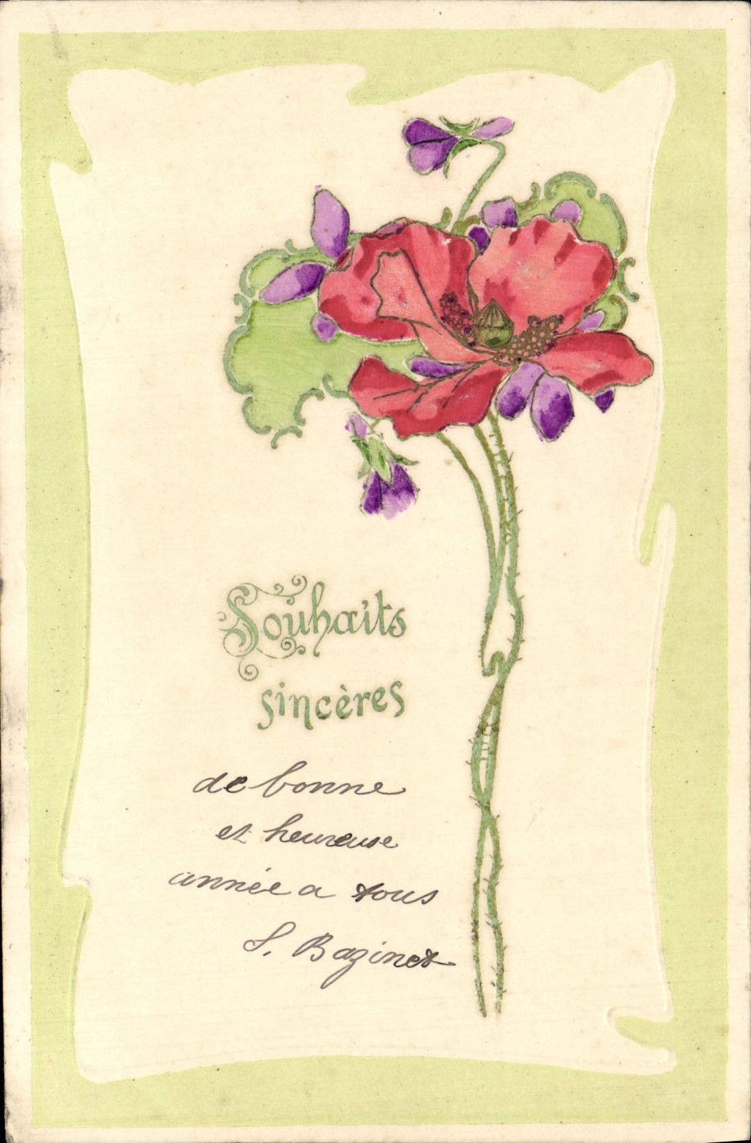 CPA Fantaisie Fleurs