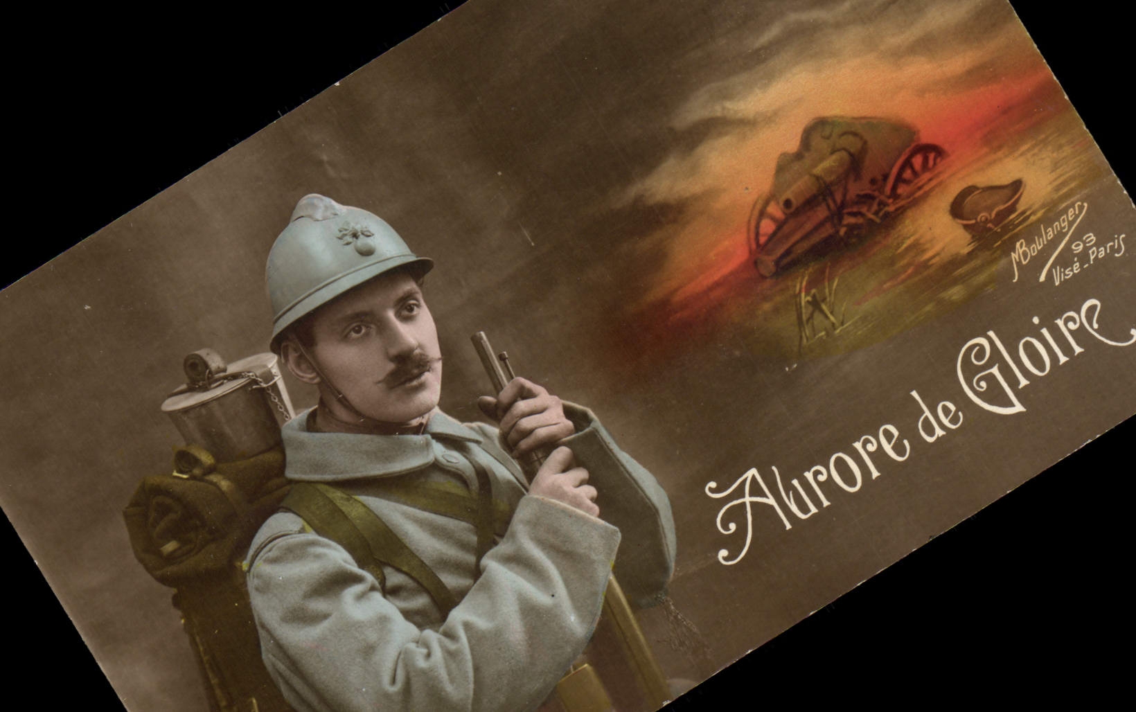 CPA Fantaisie Homme Soldat Poilu Militaria Aurore de Gloire