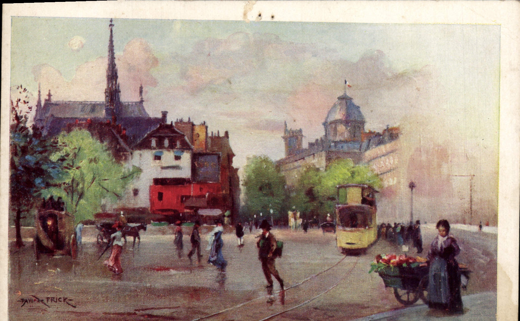 VINTAGE POSTCARD Fantasy Tram