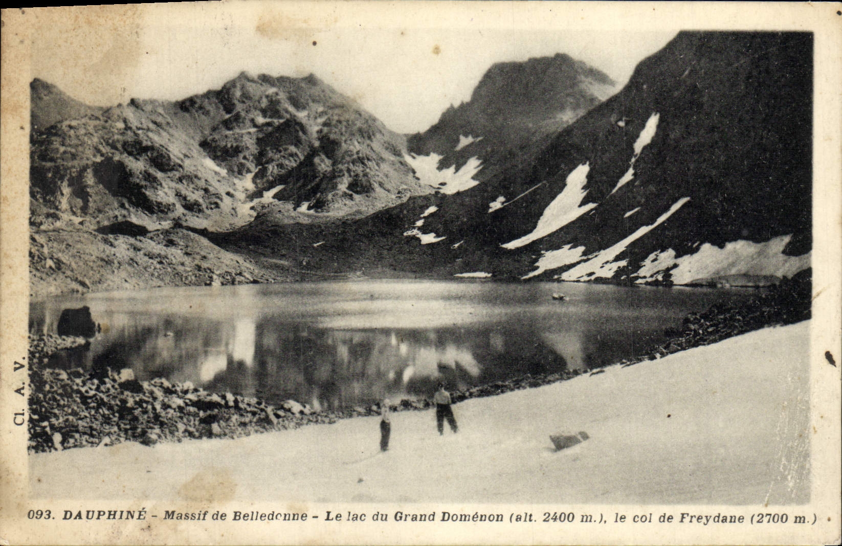 CPA Dauphine Massif de Belledonne Le Lac du Grand Domenon le col de Freydane 