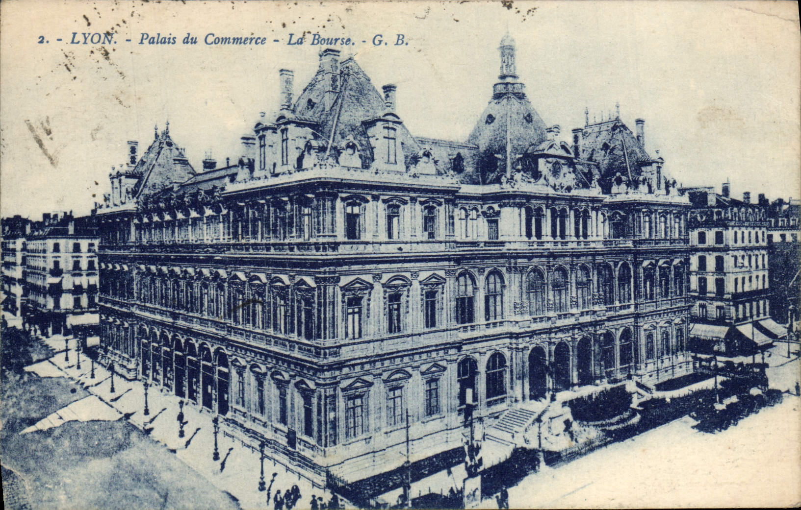 Anuncio publicitario del paladar de Lyon de la POSTAL de la VENDIMIA la bolsa de acción