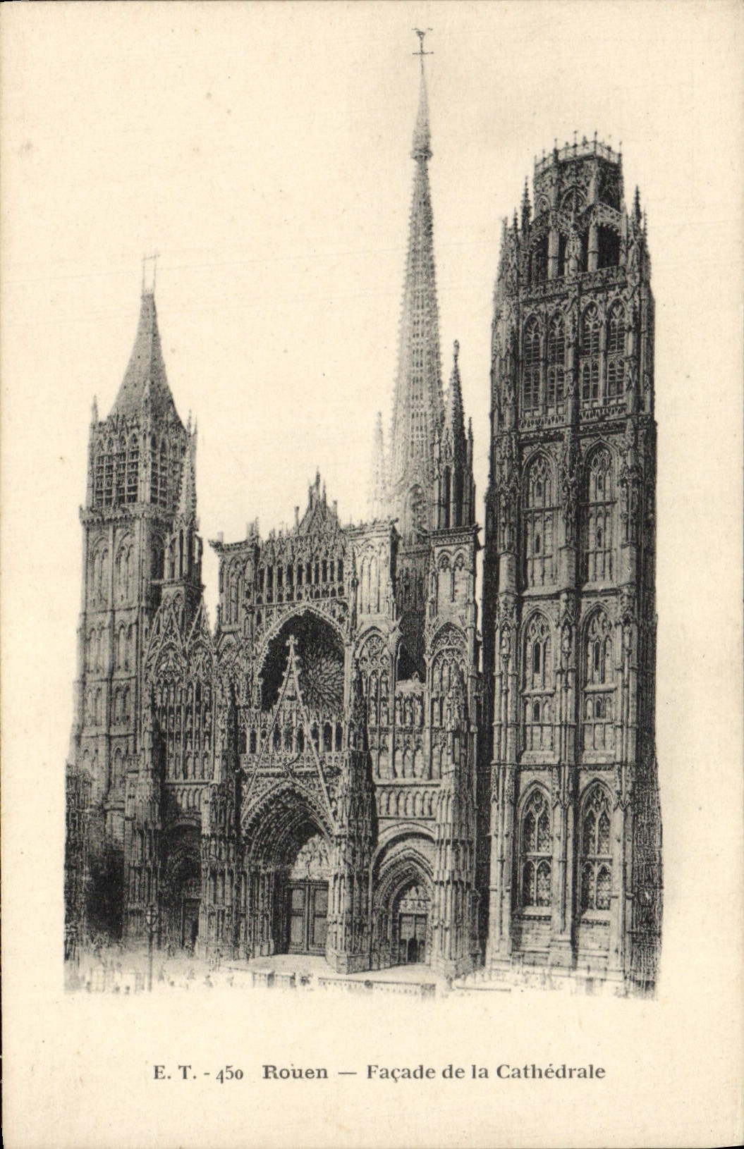 CPA Rouen Facade de la Cathedrale