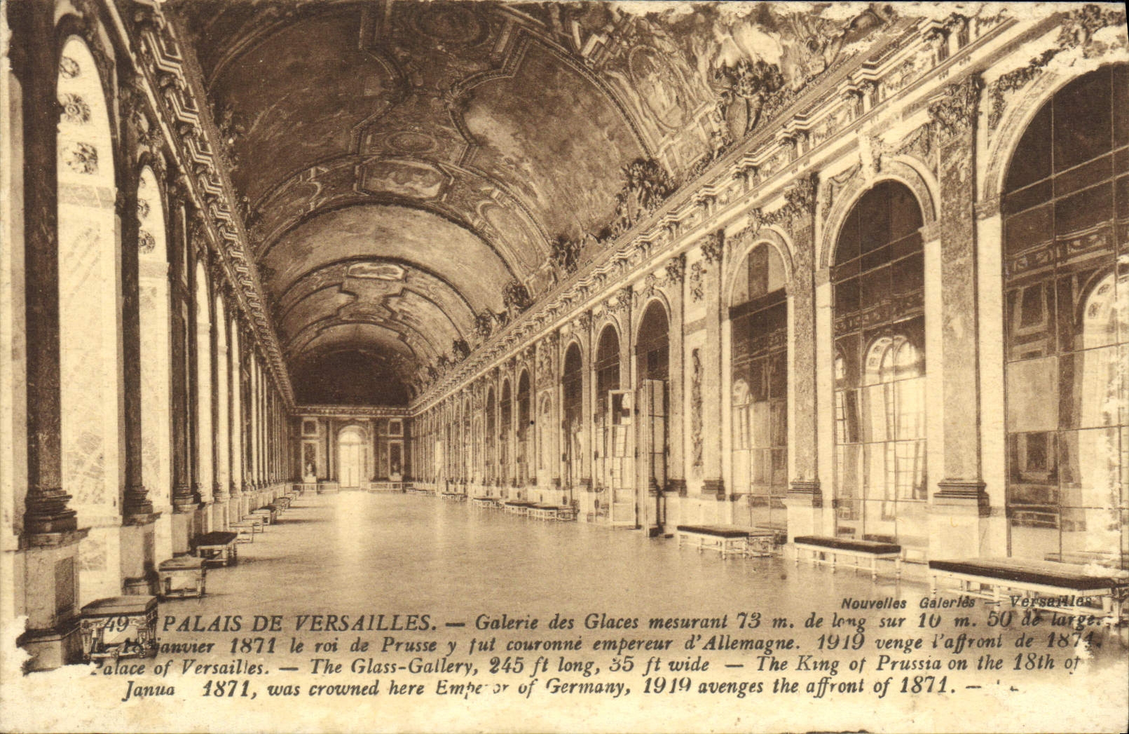 CPA Palais De Versailles Galerie des Glaces