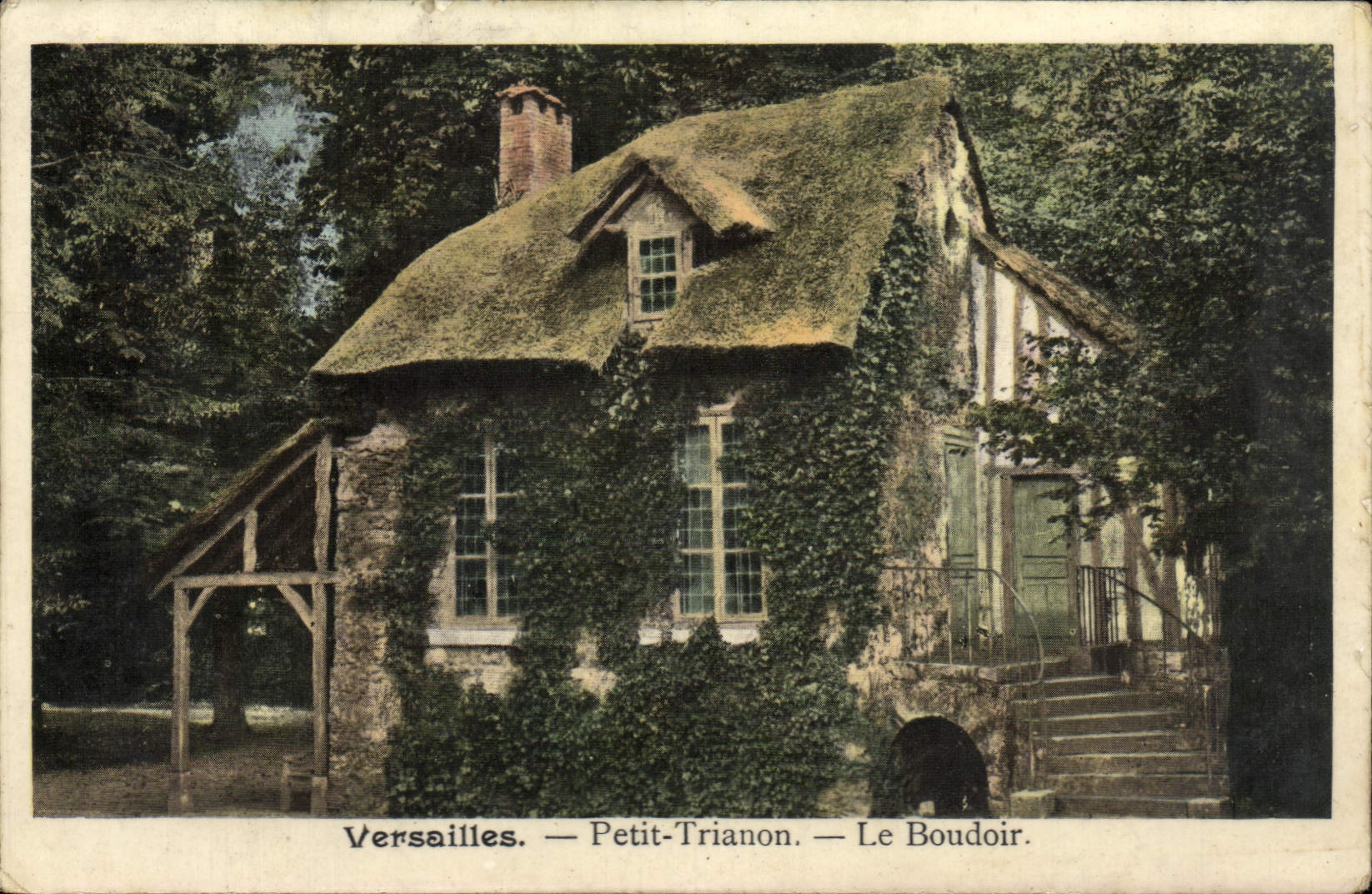 VINTAGE POSTCARD Versailles Small Trianon the Boudoir