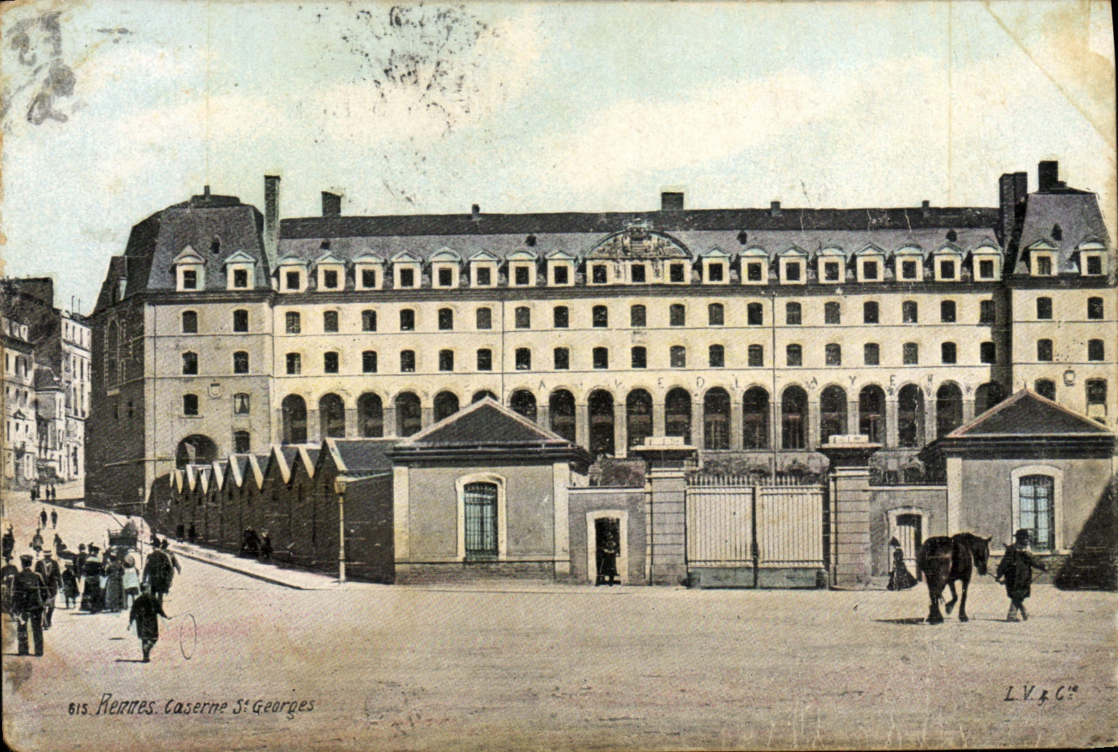 CPA Rennes Caserne Saint Georges Militaria Cheval