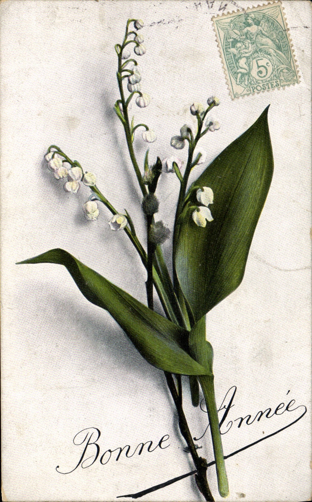 CPA Fantaisie Bonne Annee Muguet