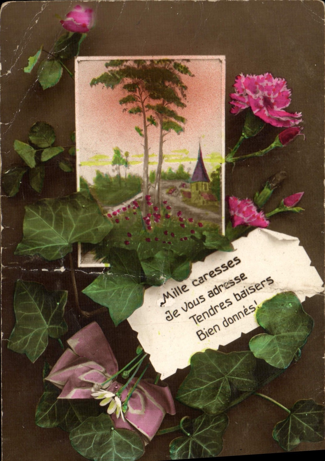 CPA Fantaisie Fleurs