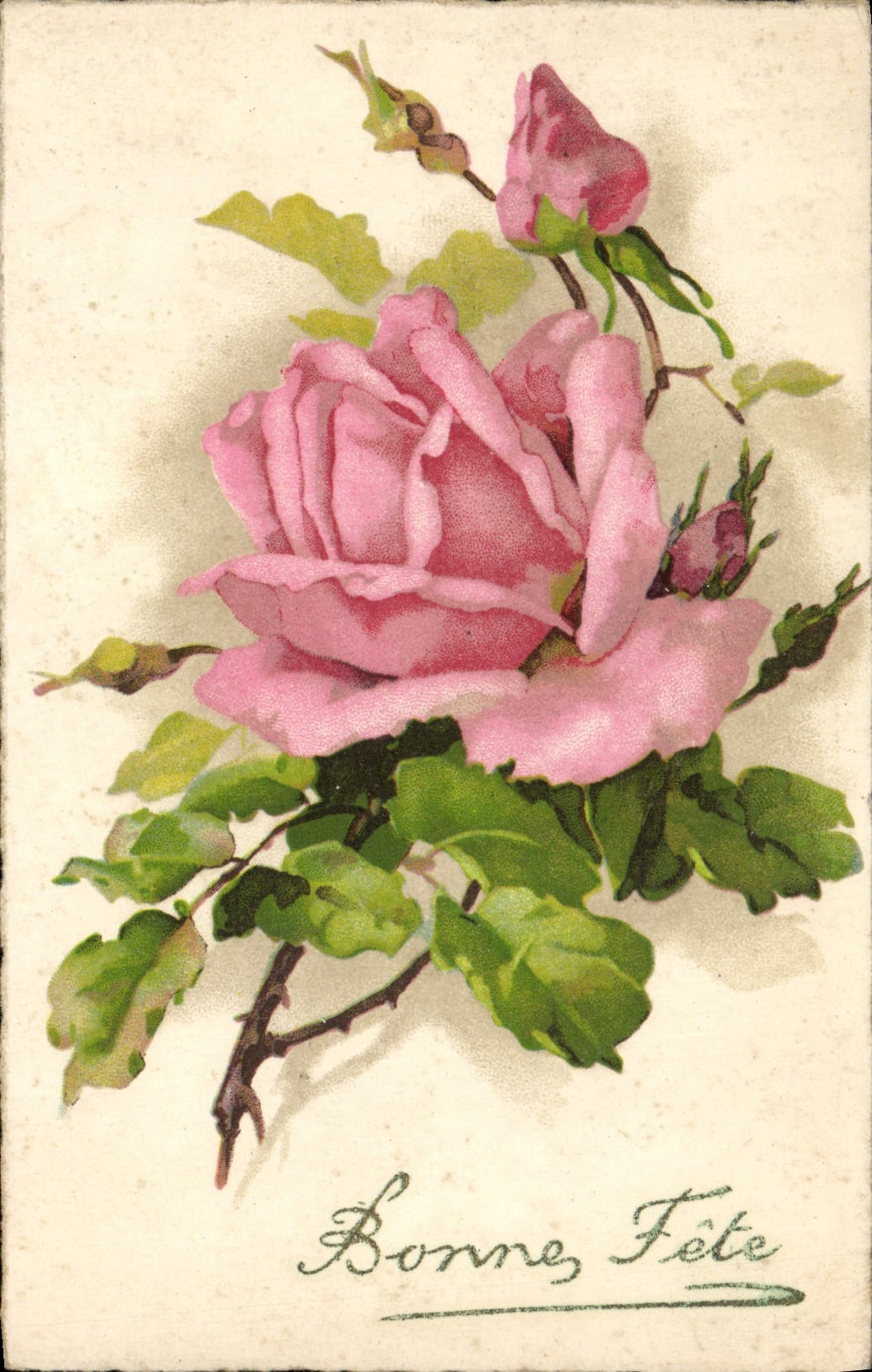 CPA Fantaisie Bonne Fete Fleurs