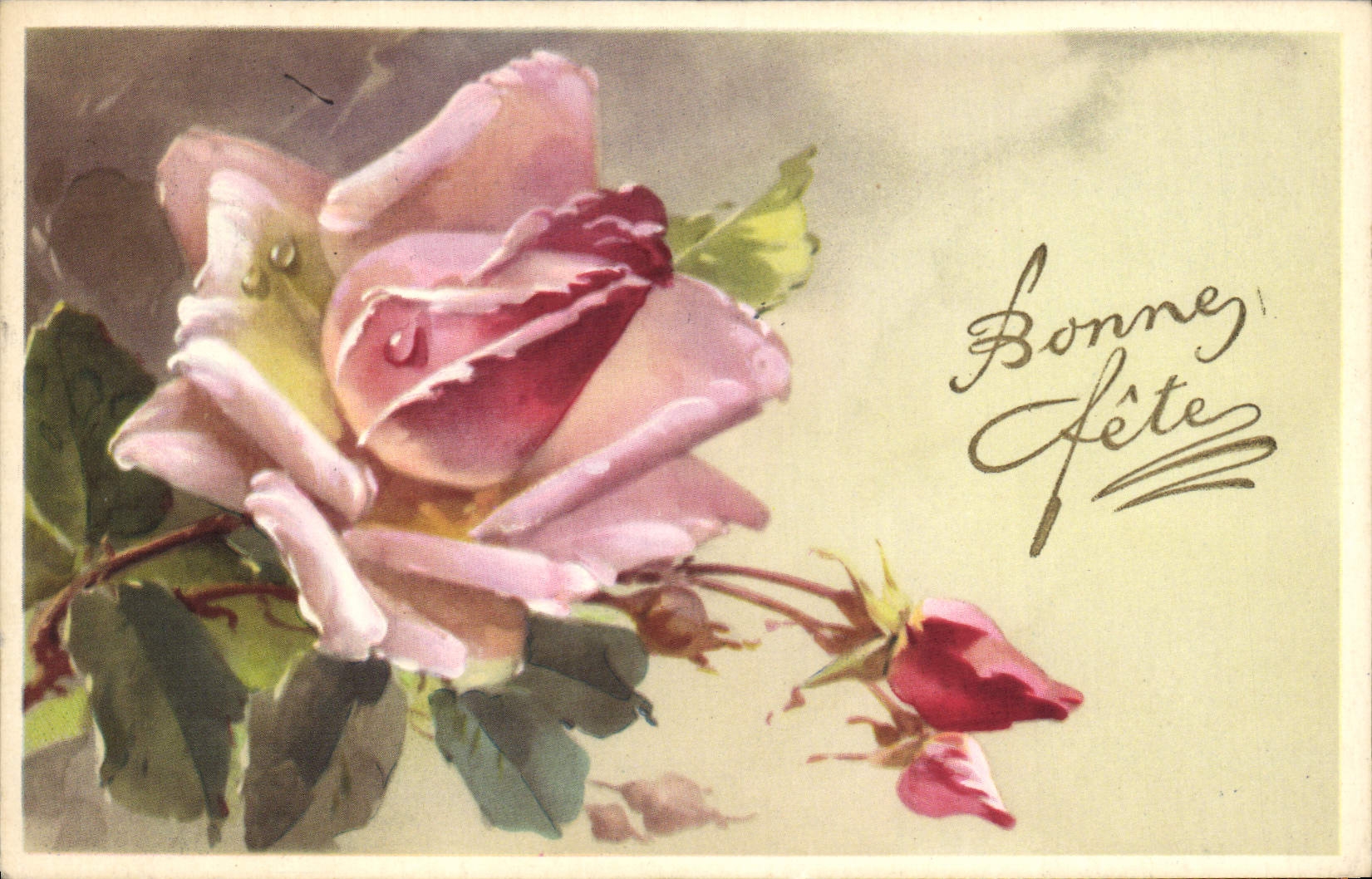 CPA Fantaisie Bonne Fete Fleurs