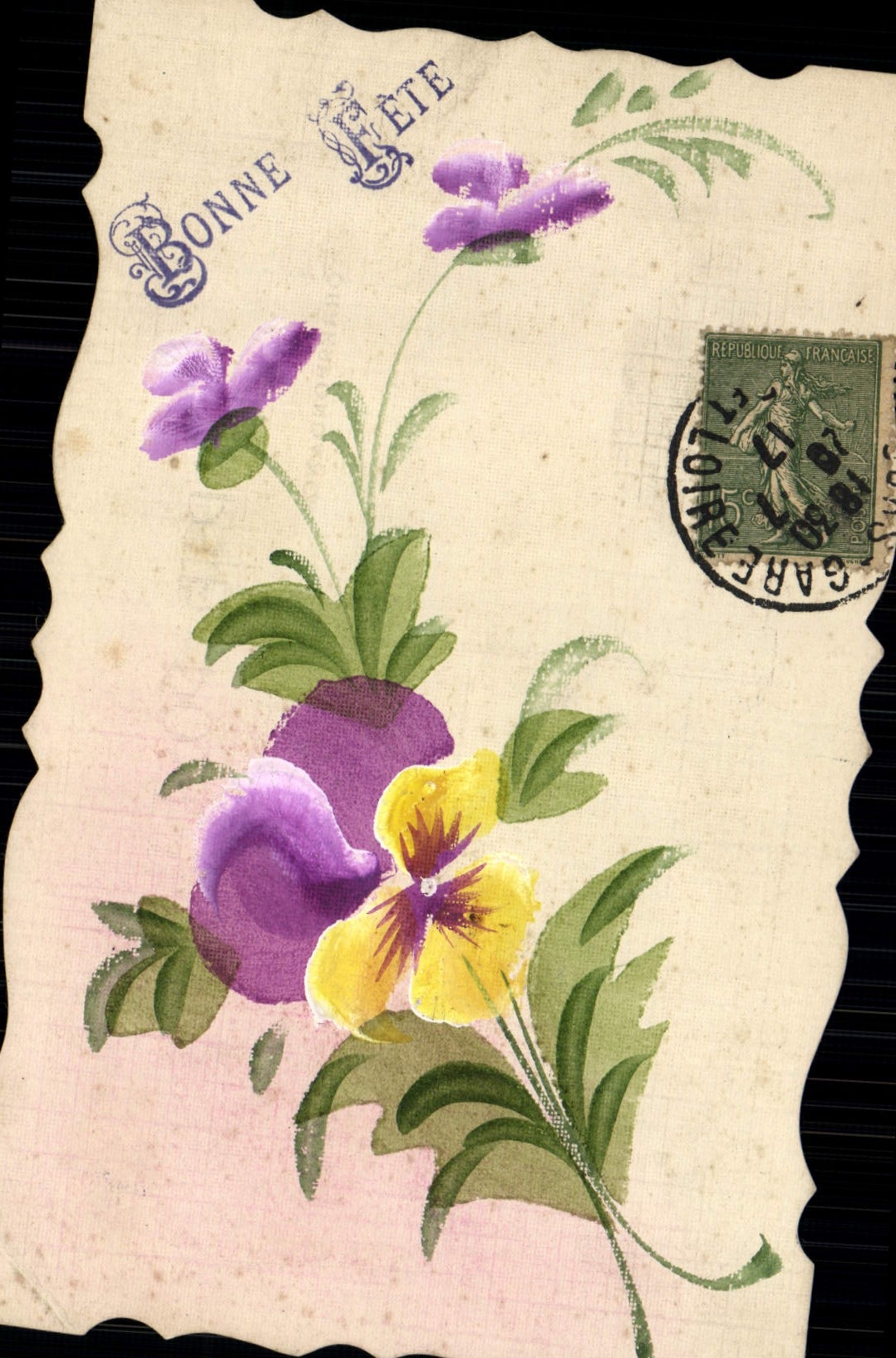 CPA Fantaisie Bonne Fete Fleurs